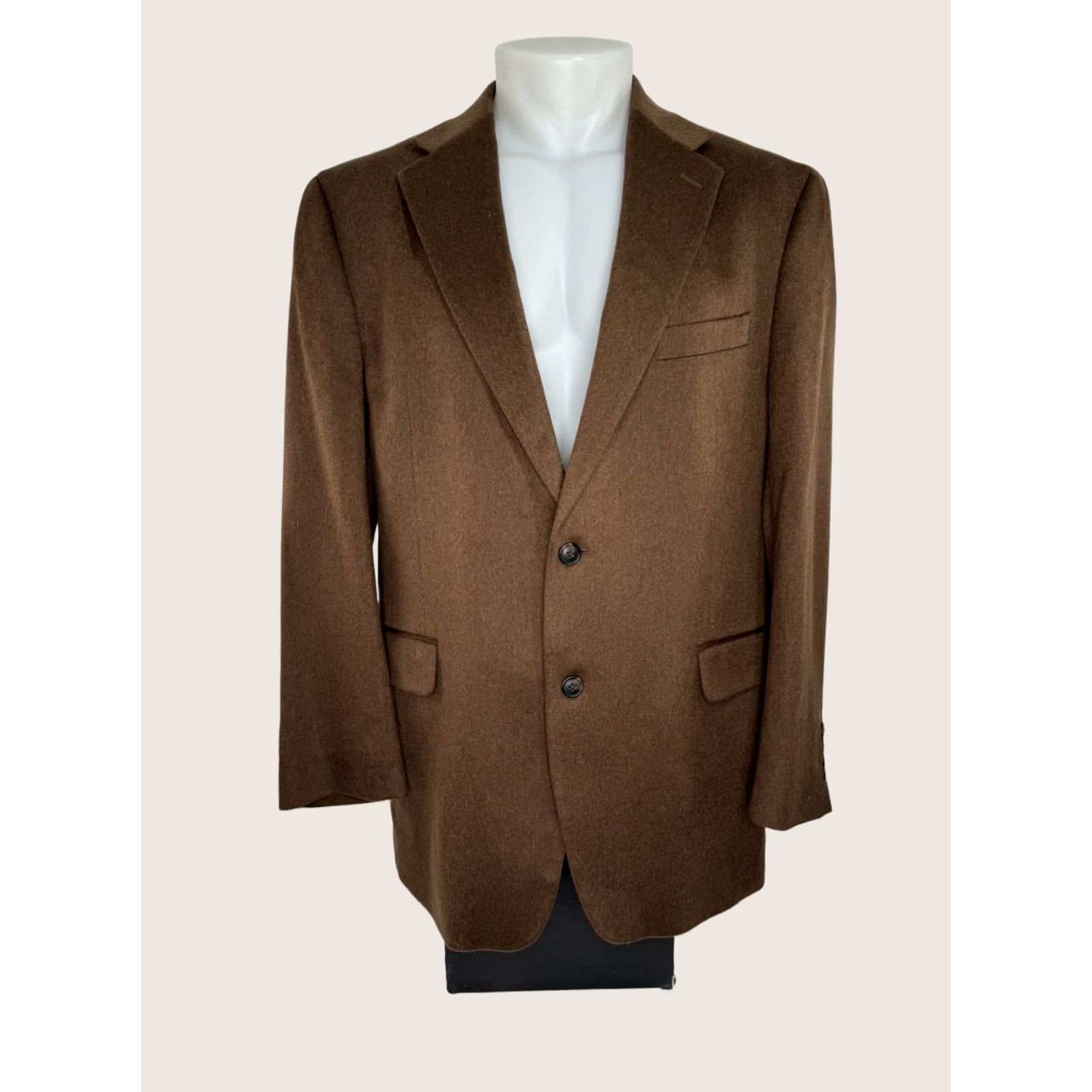 Vintage Arnold Brant Blazer Mens 44 Brown Mink / Cashmere - MINT Vintage? Size 44R - 1 Thumbnail