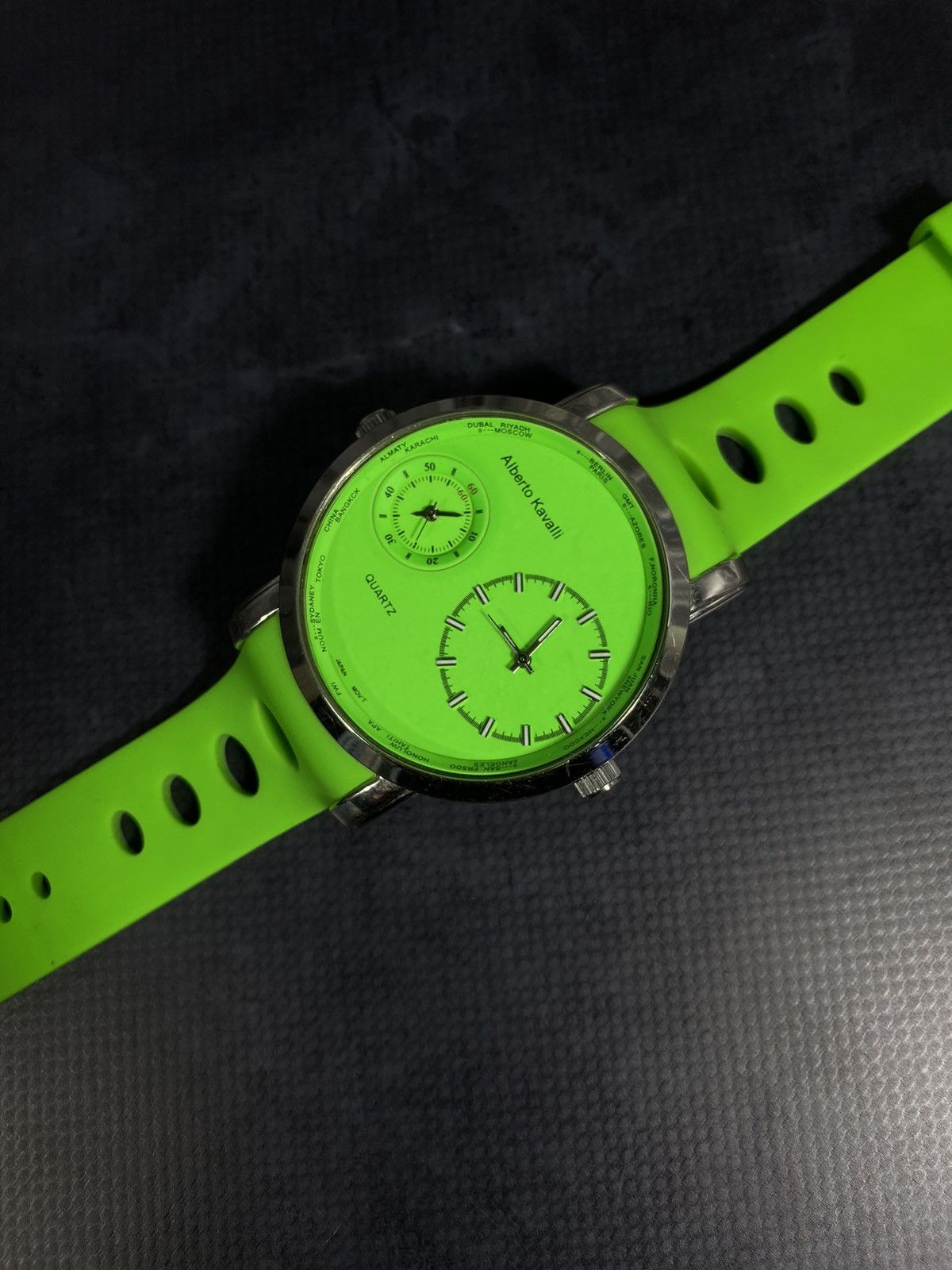 Vintage Alberto Kavalli Dual Dial Neon Green Japanese brand Size ONE SIZE - 9 Thumbnail