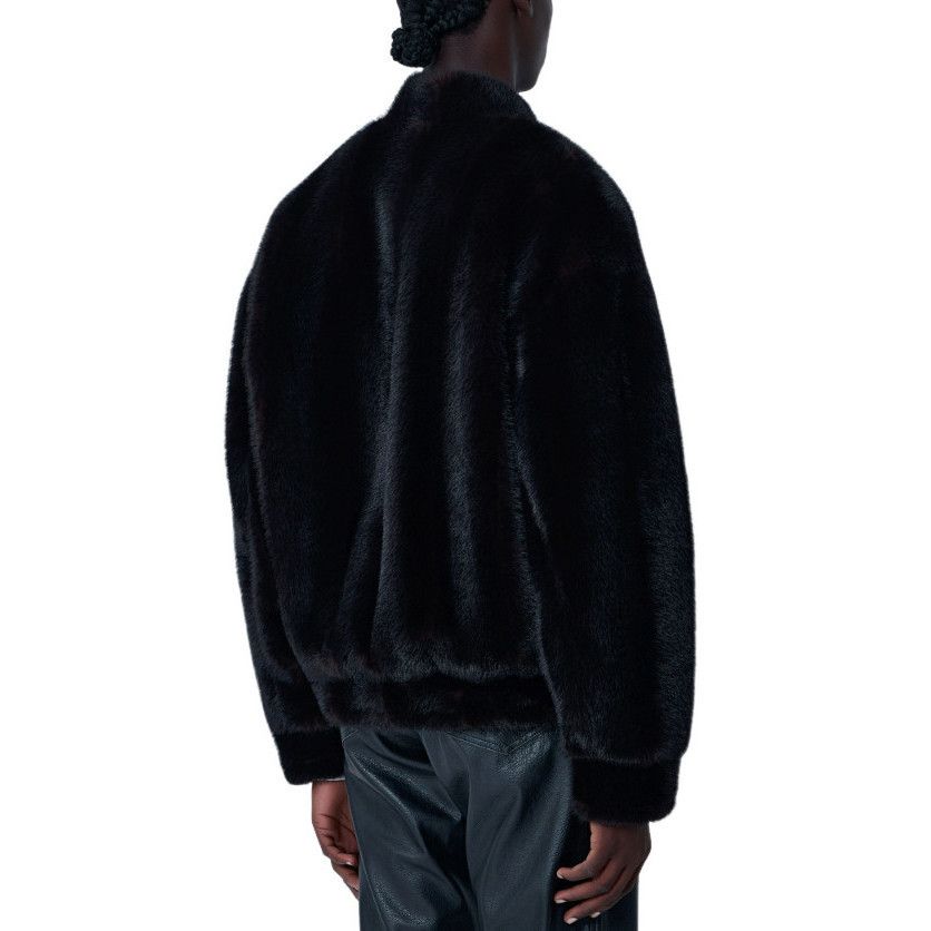 Maison Margiela MM6 MAISON MARGIELA Black Shearling Jacket New & Authentic ( Size US M / EU 48-50 / 2 - 2 Thumbnail