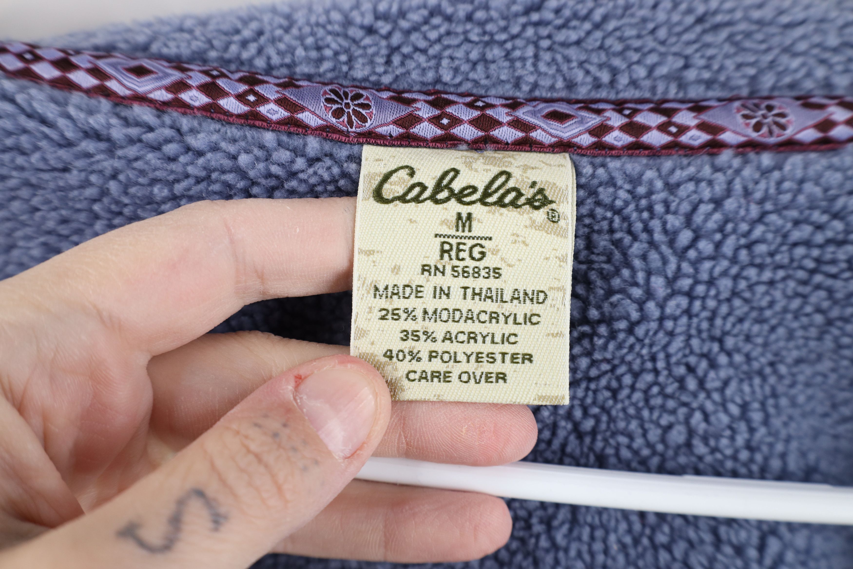 Cabelas Vintage 90s Y2K Cabelas Flower Full Zip Fleece Jacket Size M / US 6-8 / IT 42-44 - 8 Thumbnail