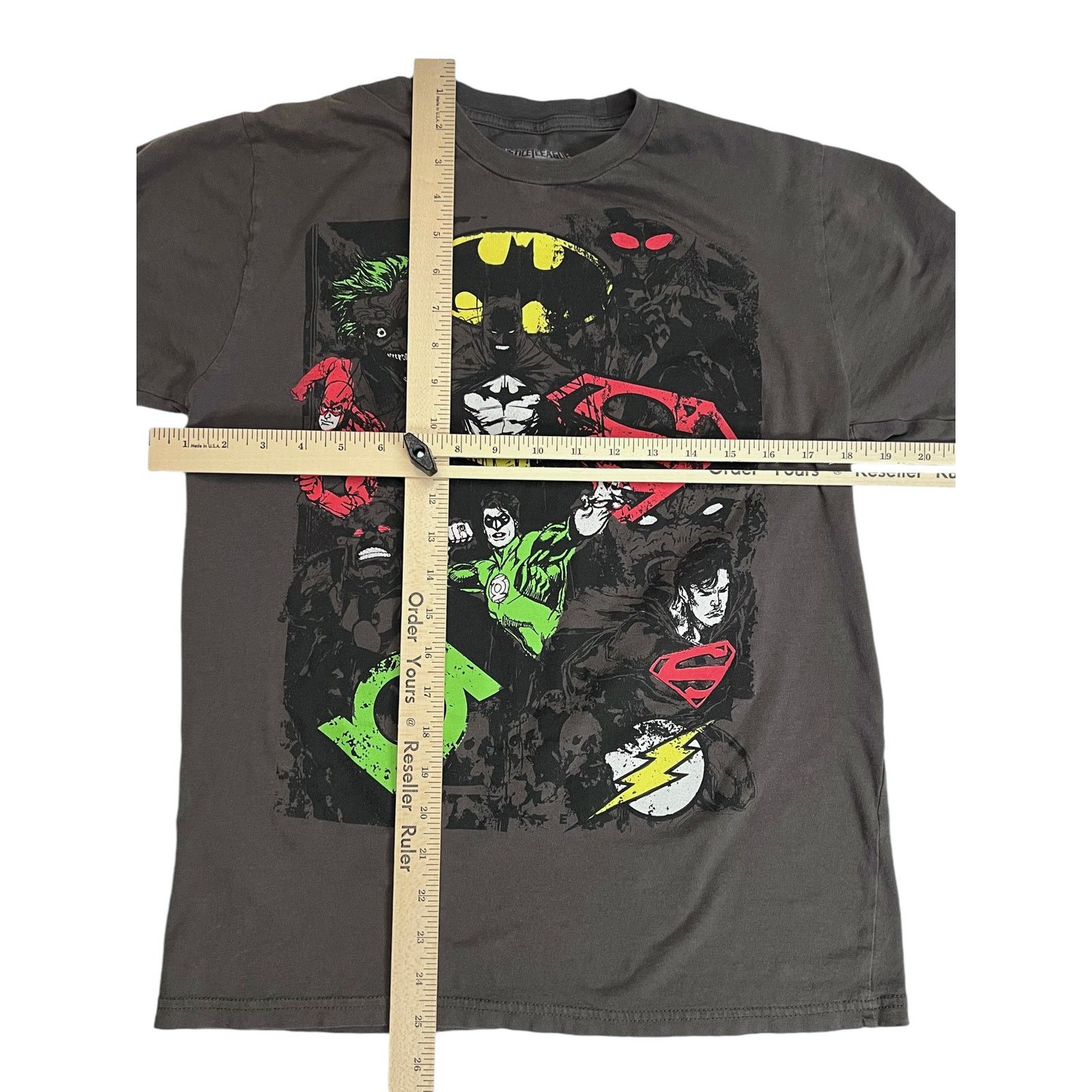 DC Comics Justice League Gray T-Shirt Batman, Superman, Flash -Medium Size US M / EU 48-50 / 2 - 6 Thumbnail