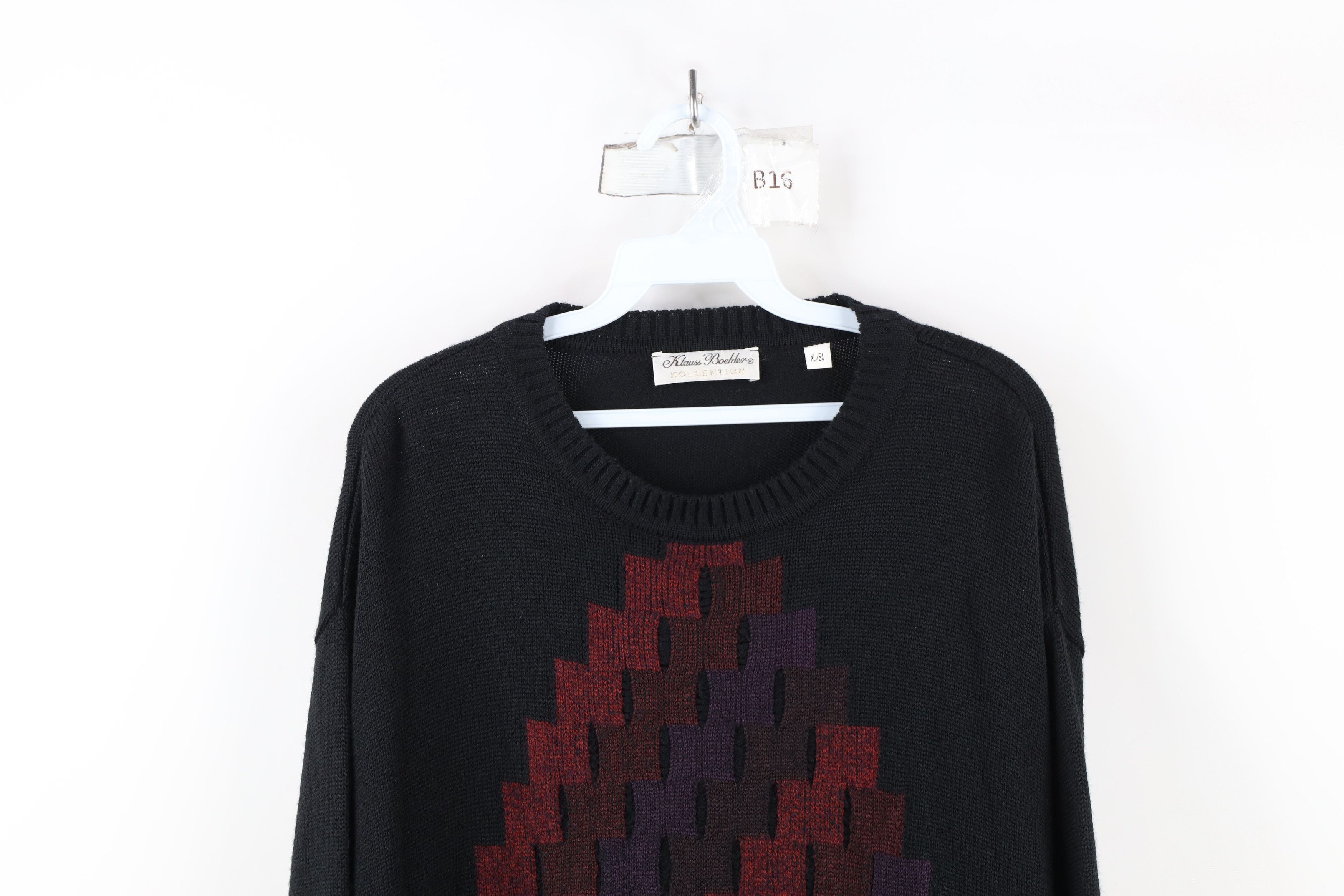 Vintage Vintage 90s Coogi Style Bassmaster Knit Geometric Sweater Size US XL / EU 56 / 4 - 2 Thumbnail
