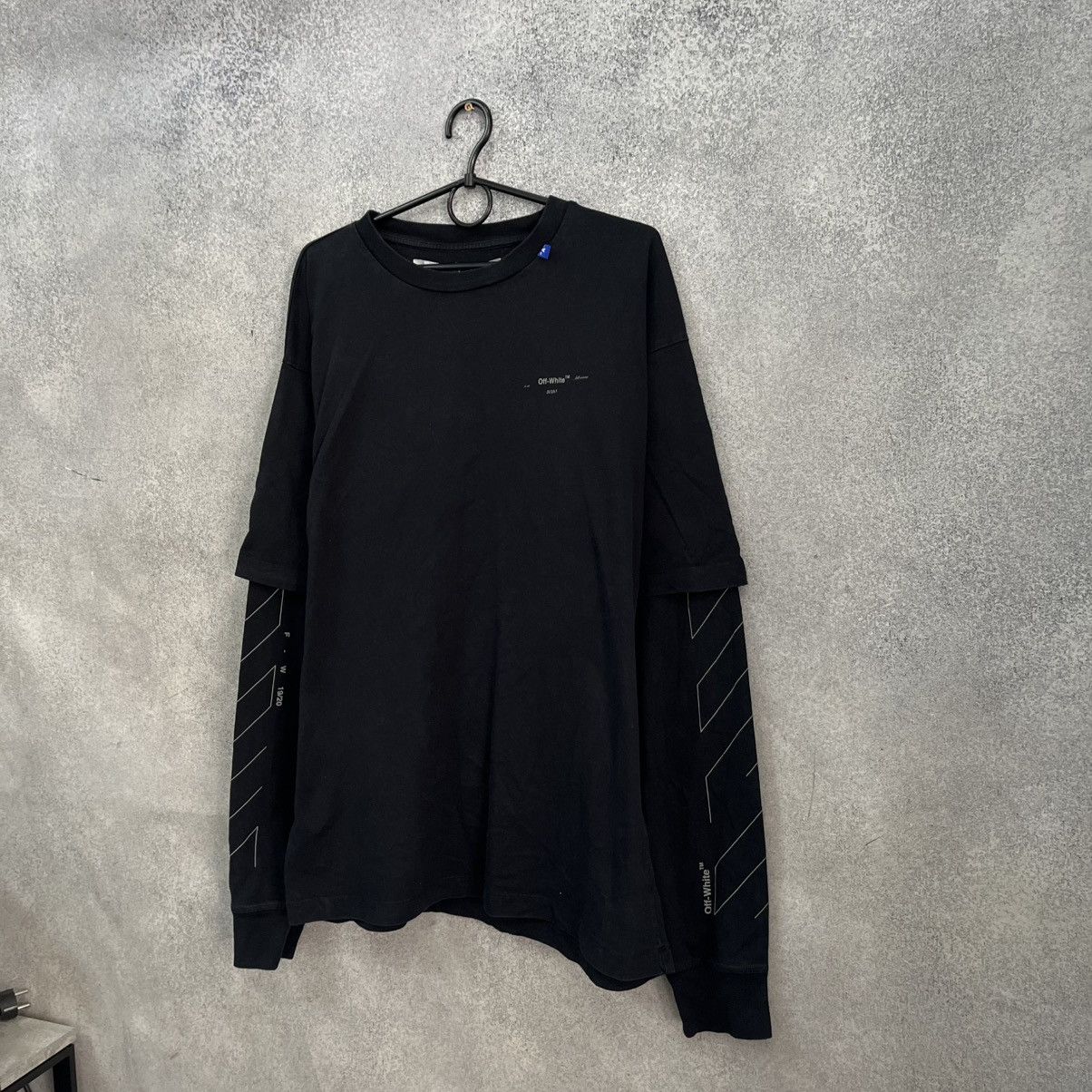 Off-White Off White Long Sleeve Big Logo Black Size US S / EU 44-46 / 1 - 5 Thumbnail