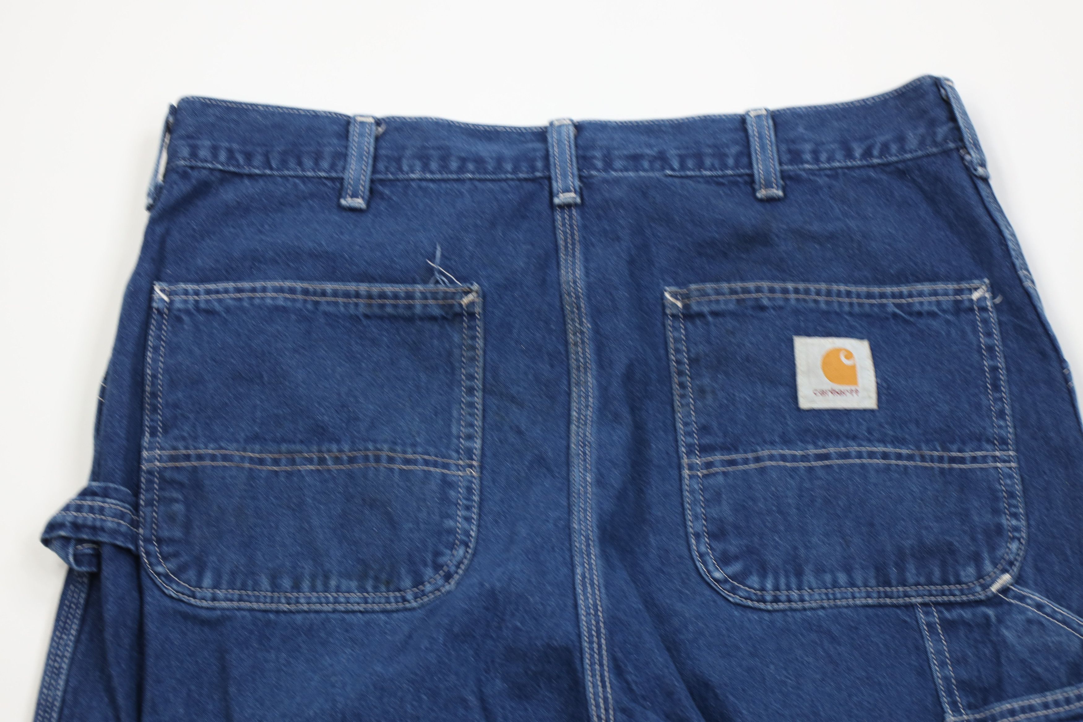 Carhartt Vintage 90s Carhartt Wide Leg Dungaree Denim Jeans Blue USA Size US 34 / EU 50 - 12 Thumbnail