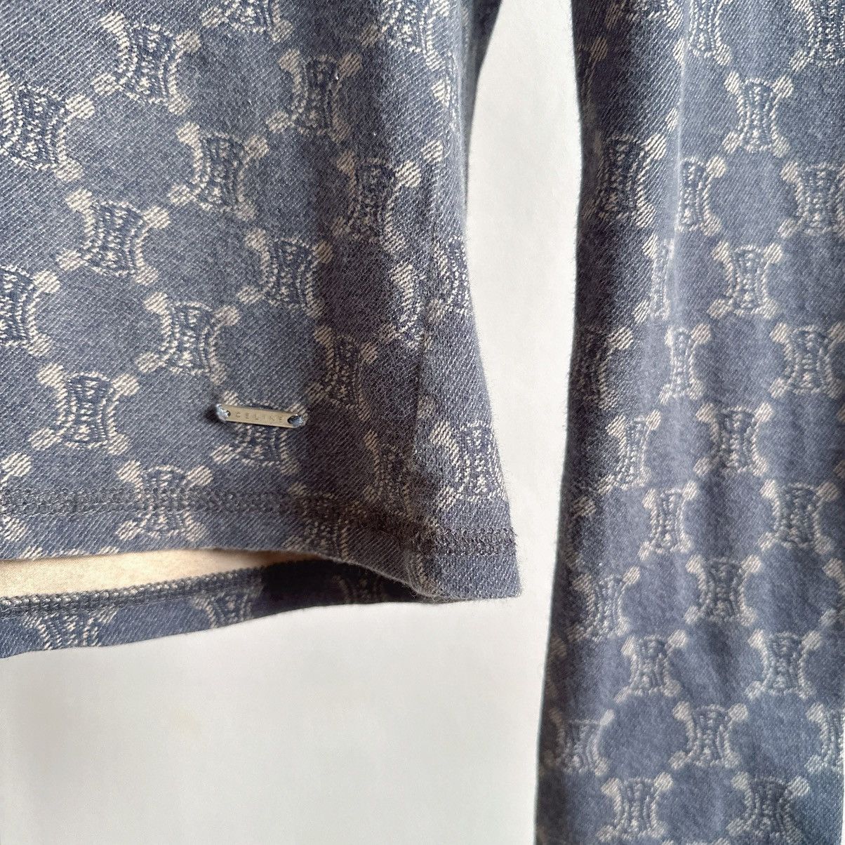 Celine Vintage Celine Monogram Long Sleeve top Size L / US 10 / IT 46 - 2 Thumbnail