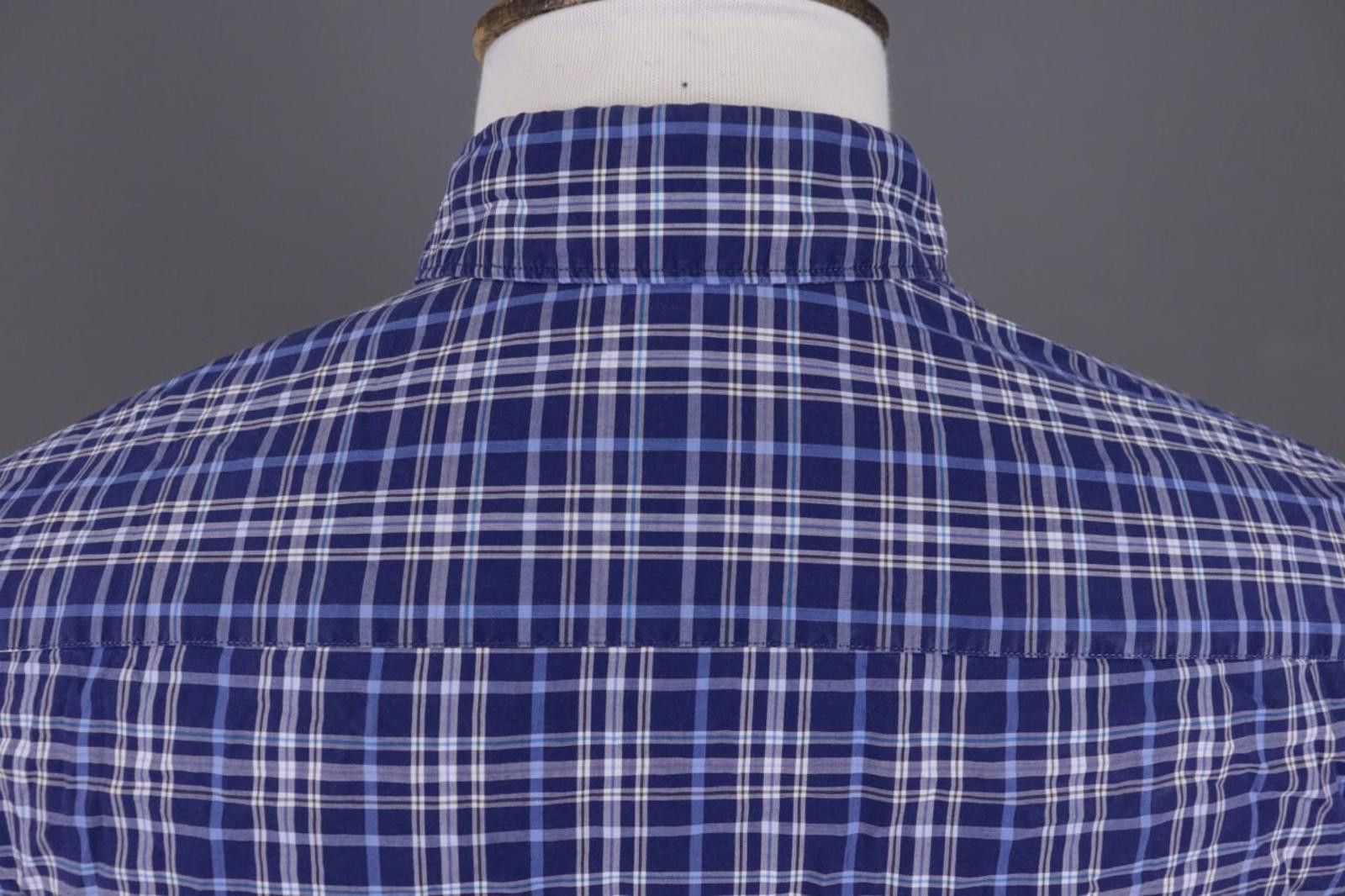 Designer Hackett London Slim Fit Blue Check Button Down Shirt Size M Size US M / EU 48-50 / 2 - 11 Thumbnail