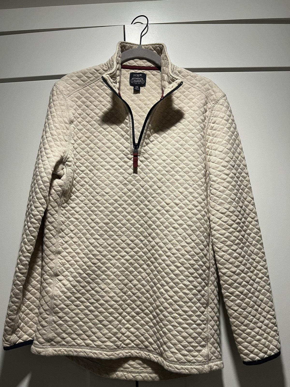J.Crew J.Crew Quarter-Zip Pullover Sweatshirt Oatmeal/Cream Size US XS / EU 42 / 0 - 1 Thumbnail