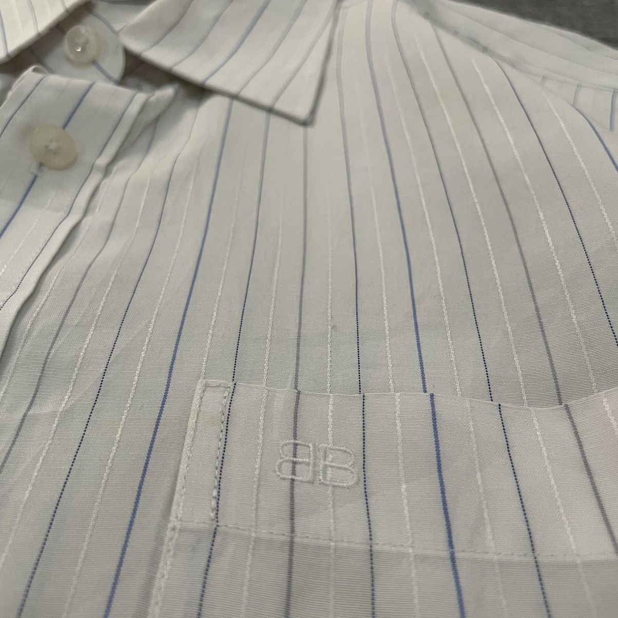 Balenciaga Balenciaga Button Up Shirt Short Sleeve Workwear Size US L / EU 52-54 / 3 - 6 Thumbnail