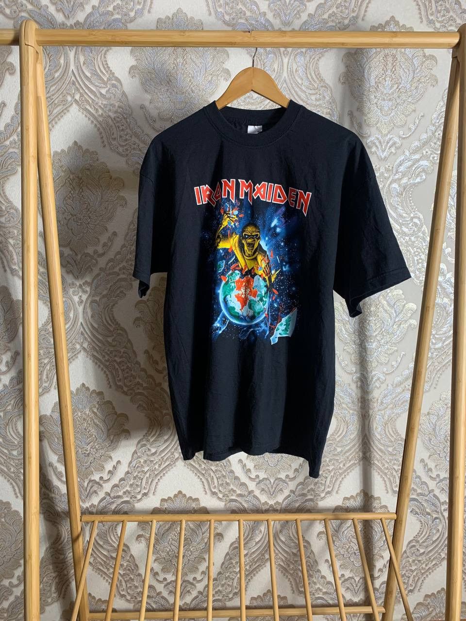 Band Tees VINTAGE IRON MAIDEN WORLD TOUR ROCK T-SHIRT ROCK METAL 90s Size US XL / EU 56 / 4 - 3 Thumbnail