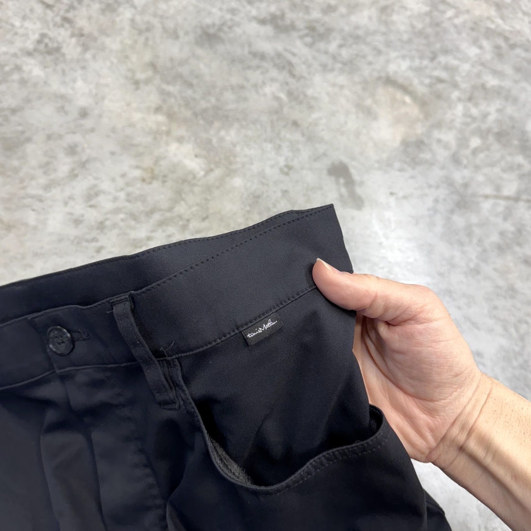 TravisMathew TravisMathew Pants Mens 35x31 Black Golf Chinos Casual Performance Polyester Size US 33 - 3 Thumbnail