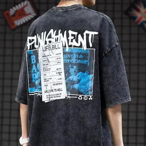 Other Men Summer Oversized Men's Tshirt Cotton Tee Size US L / EU 52-54 / 3 - 3 Thumbnail