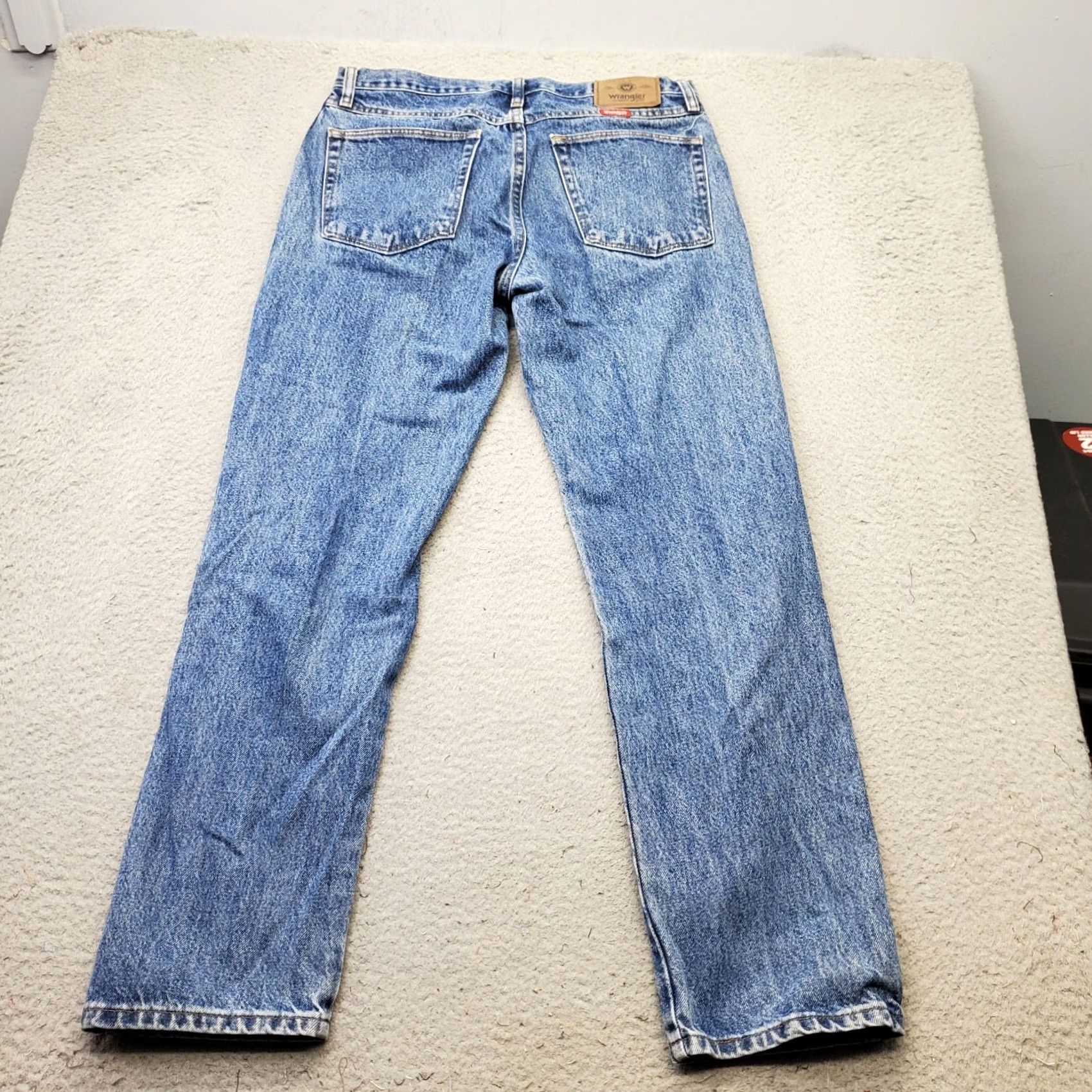 Wrangler Wrangler Jeans Mens 33x30 Blue Denim Five Star Premium Regular Fit Comfort Shirt? Size US 33 - 2 Thumbnail