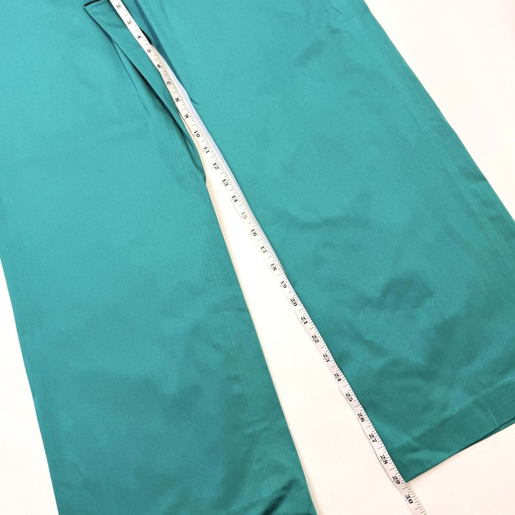 Vintage Antonio Melani Pants Womens 10 Blue Baily Bow Tie Straight Leg Stretch Career Size 32" / US 10 / IT 46 - 2 Thumbnail