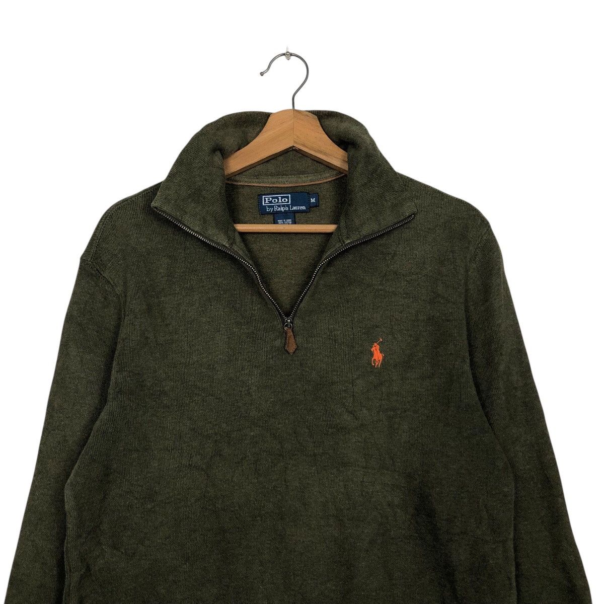Polo Ralph Lauren 📌Rich Green Vintage Half Zipper Sweater Polo Ralph Lauren Size US M / EU 48-50 / 2 - 13 Thumbnail