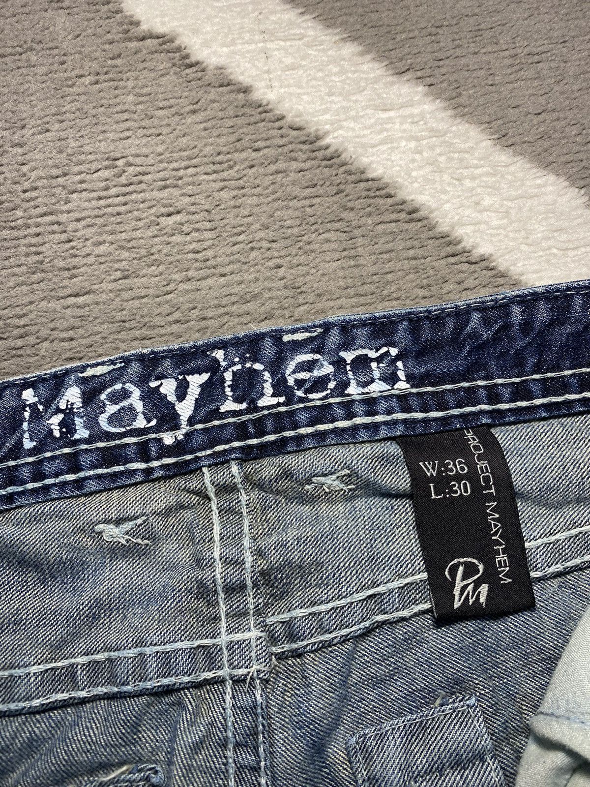 Affliction × True Religion × Vintage Project Mayhem vintage look washed denim straight pants Size US 36 / EU 52 - 16 Thumbnail