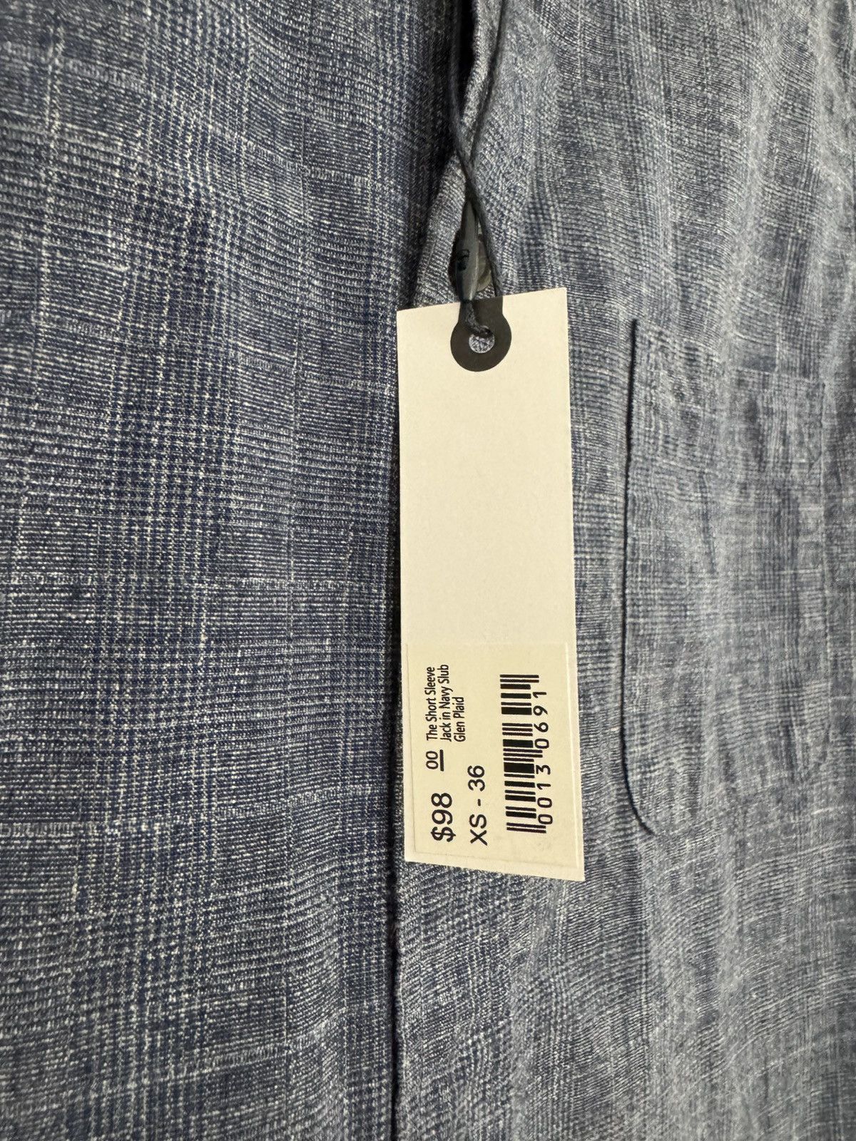 Taylor Stitch Taylor Stitch Short Sleeve Jack Navy Slub Glen Plaid XS Size US XS / EU 42 / 0 - 2 Thumbnail