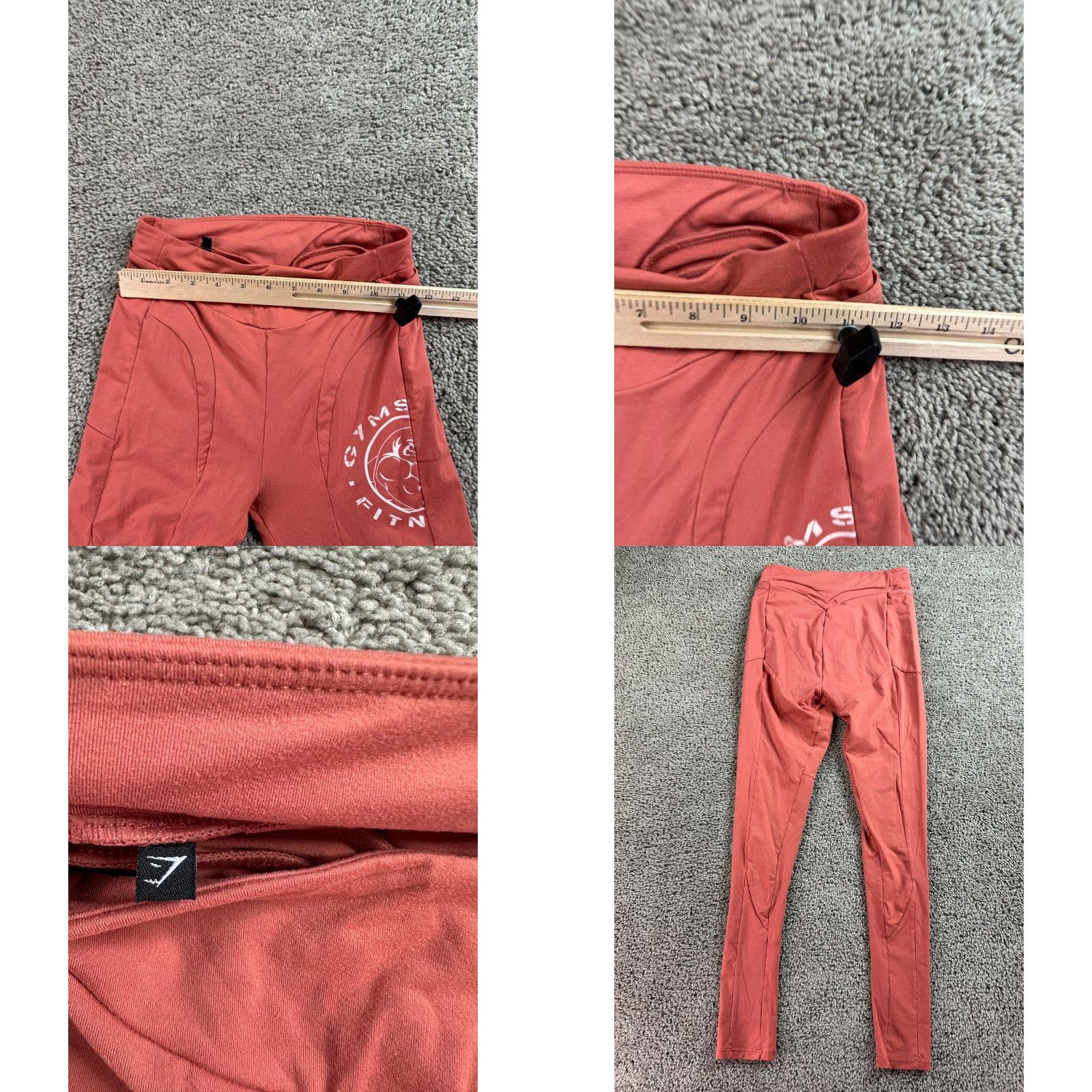 Gymshark Gymshark Leggings Womens XS Pink White Compression Shapewear Activewear Logo 90s? Size 26" / US 2 / IT 38 - 8 Thumbnail