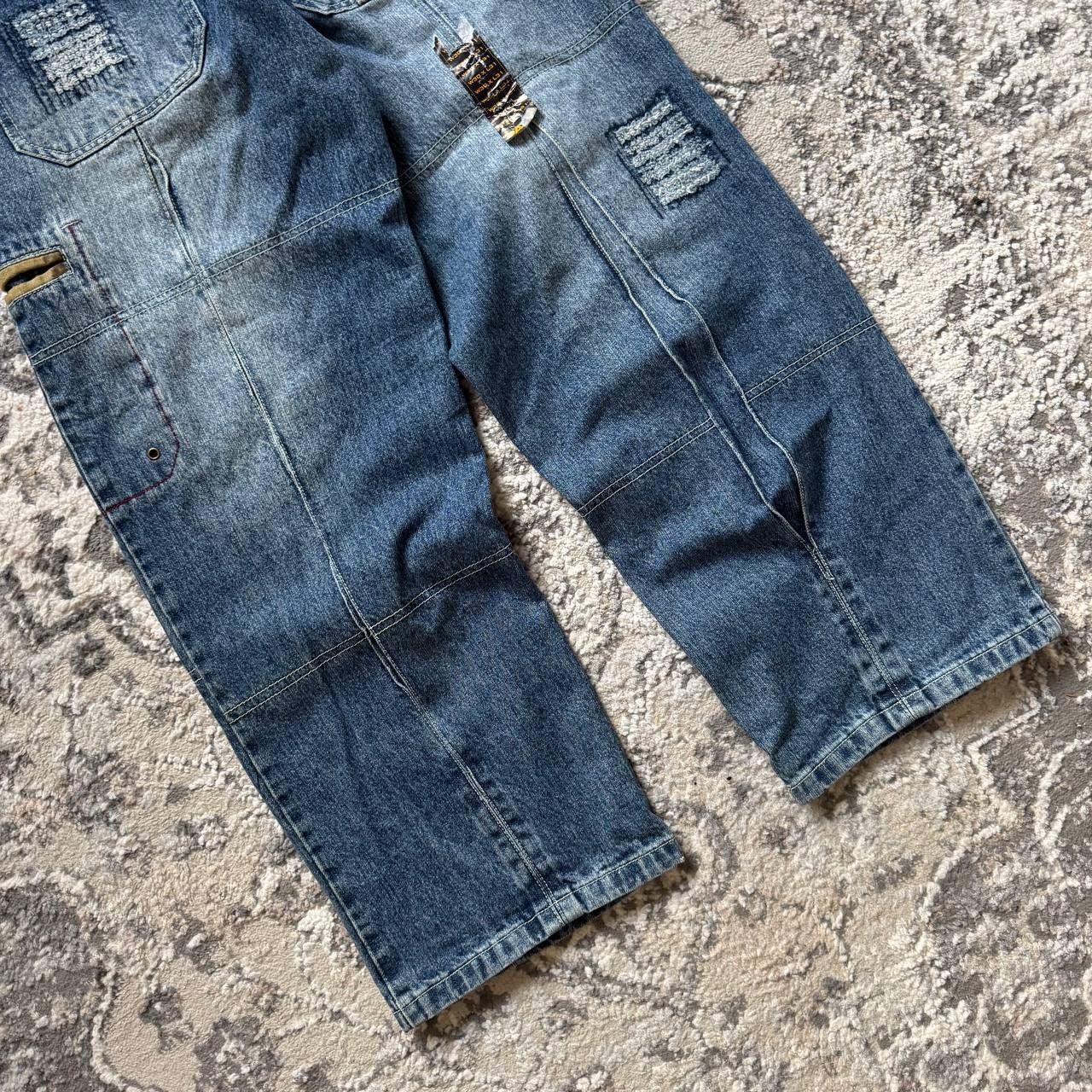 Southpole PACO ULTRA WIDE BAGGY STONE WASH Y2K JNCO RETRO DENIM JEANS Size US 30 / EU 46 - 6 Thumbnail