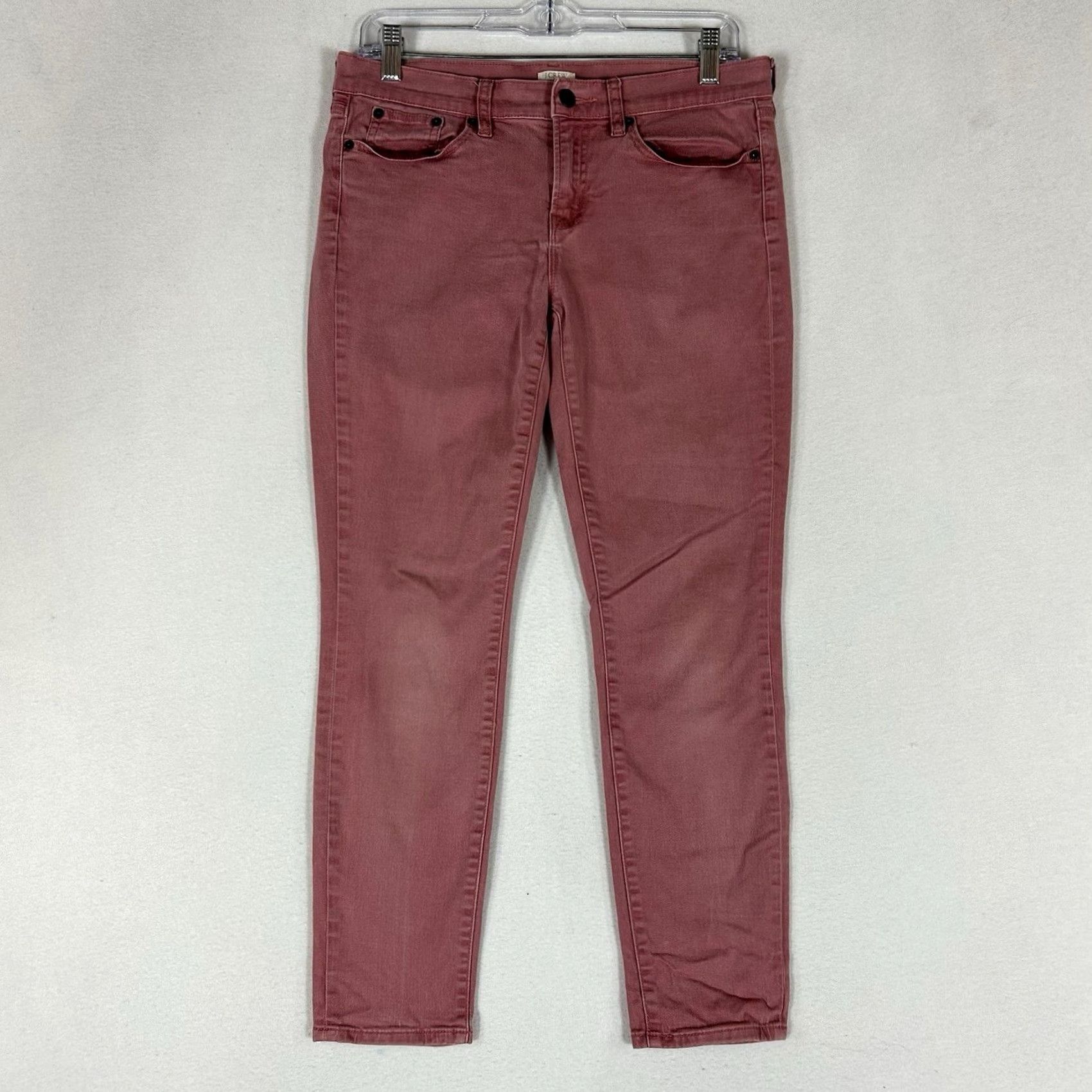J.Crew J. Crew Jeans Skinny Women's 29 Red Denim Stretch Mid Rise 5-Pocket City 90s Size 29" - 2 Thumbnail