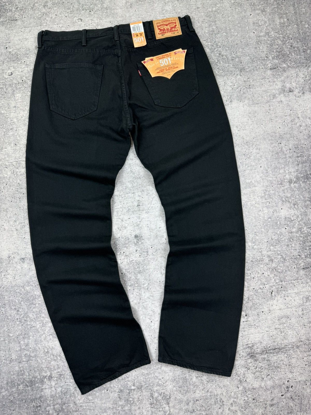 Levi's Vintage Levi’s 501 Straight Fit Black Denim Jeans Trousers Size US 38 / EU 54 - 17 Thumbnail
