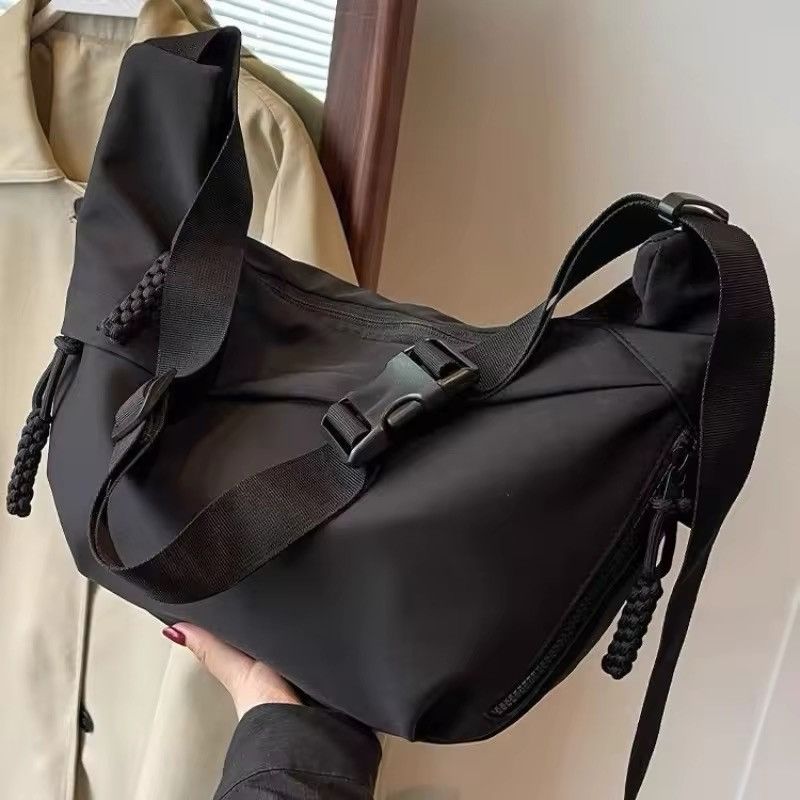 Japanese Brand Black Nylon Hobos Crossbody Bags Size ONE SIZE - 4 Thumbnail