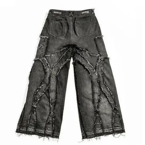 Designer Hip Hop Oversized Baggy Jeans Size US 31 - 4 Thumbnail