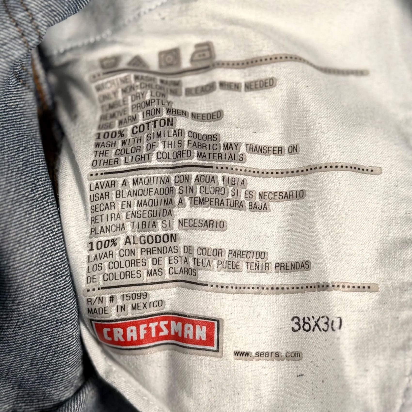Vintage Craftsman Carpenter Jeans Jeans Men 38 Reg Blue Denim Workwear 8 Pockets Distressed Utility 28in Inseam Size US 38 / EU 54 - 7 Thumbnail