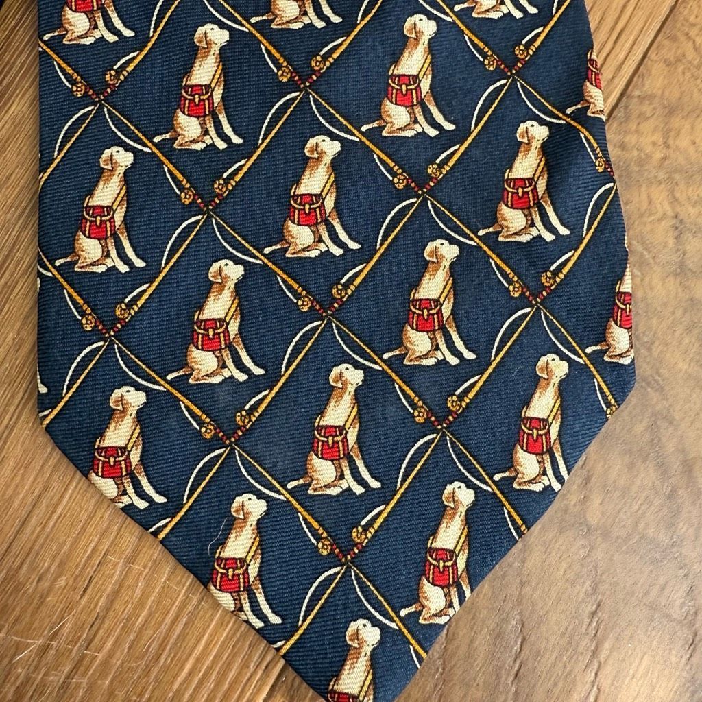 Brooks Brothers Brooks Brothers 100% Silk Tie Dog Navy Blue Size ONE SIZE - 2 Thumbnail