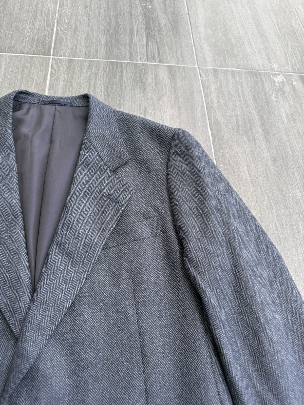 Givenchy 2004 GIVENCHY Atelier Herringbone Twill Wool Blazer Jacket Size 40L - 3 Thumbnail
