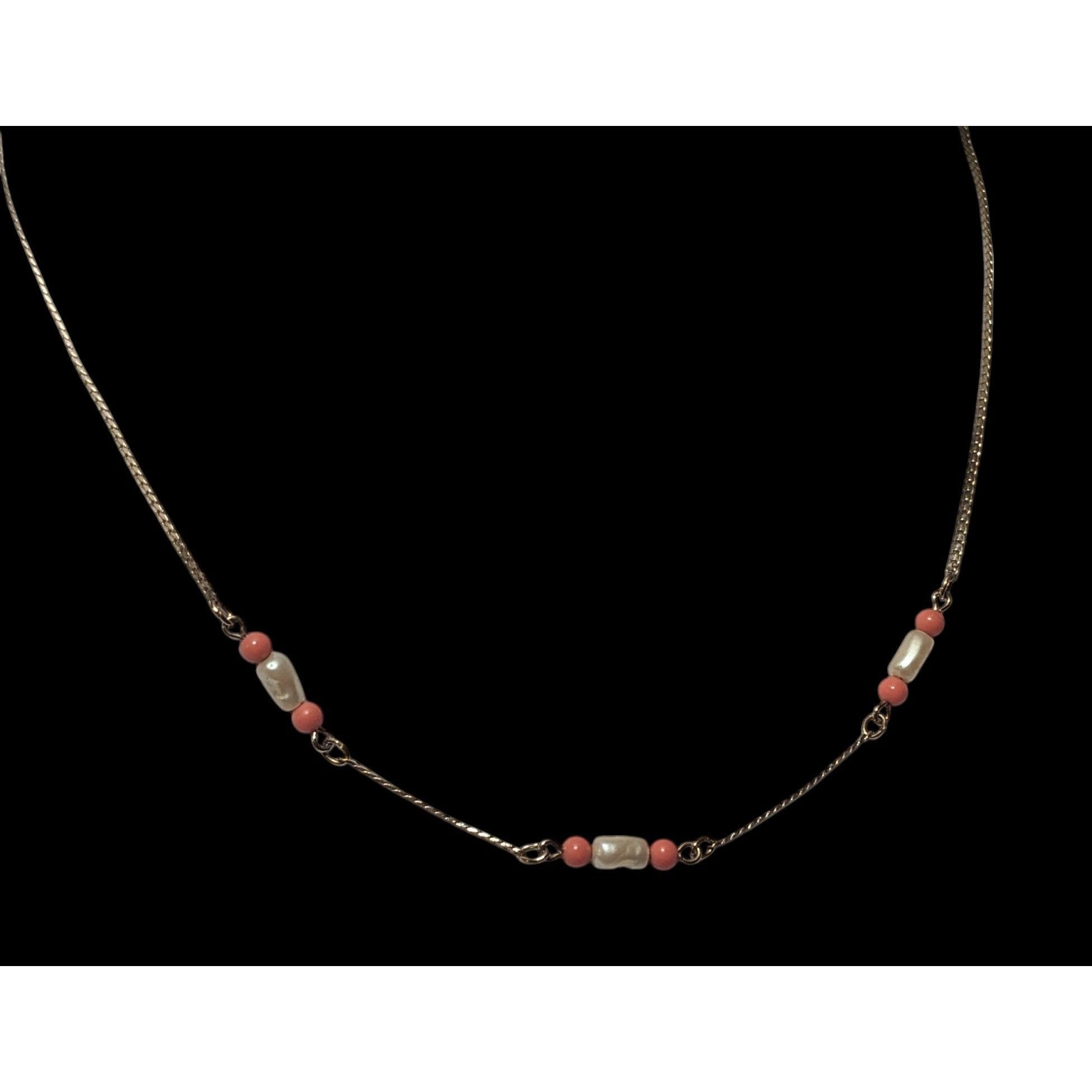 Other Vintage 80s Avon Sea Treasure Faux Pearl And Coral Gold Tone Size ONE SIZE - 3 Thumbnail