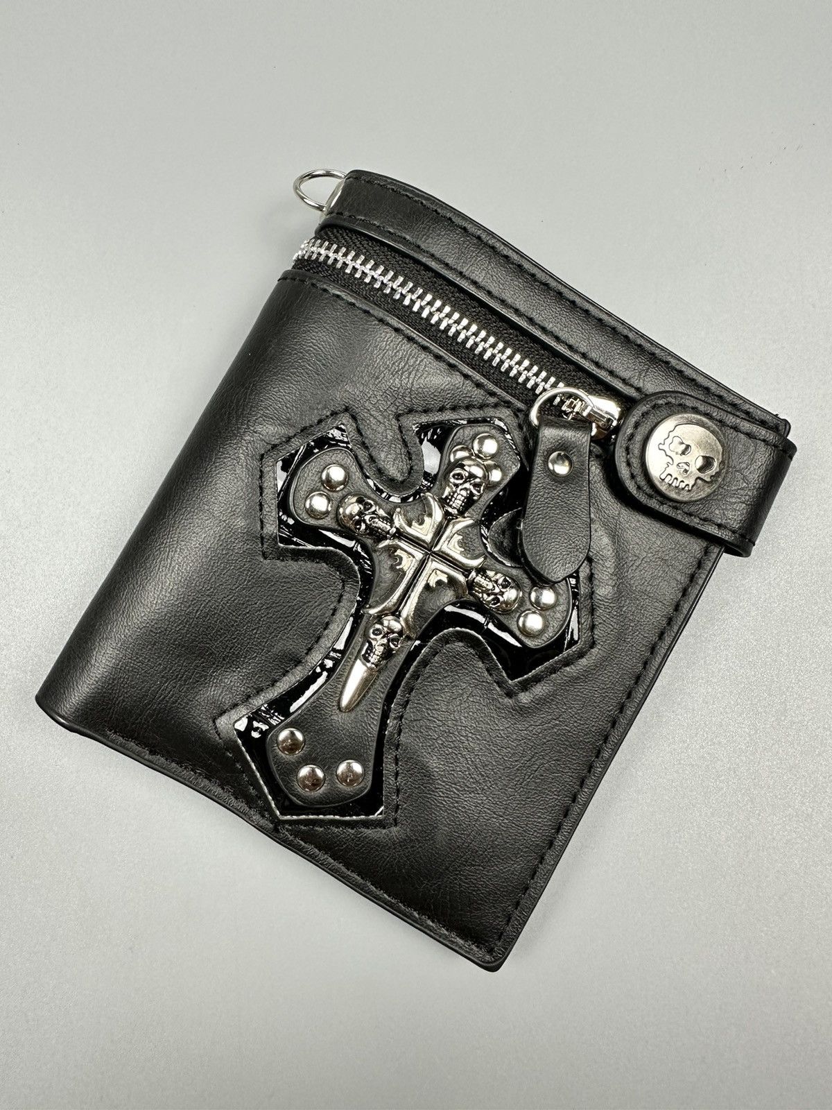 Chrome Hearts Inspired Japanese Punk Cross Skull Wallet