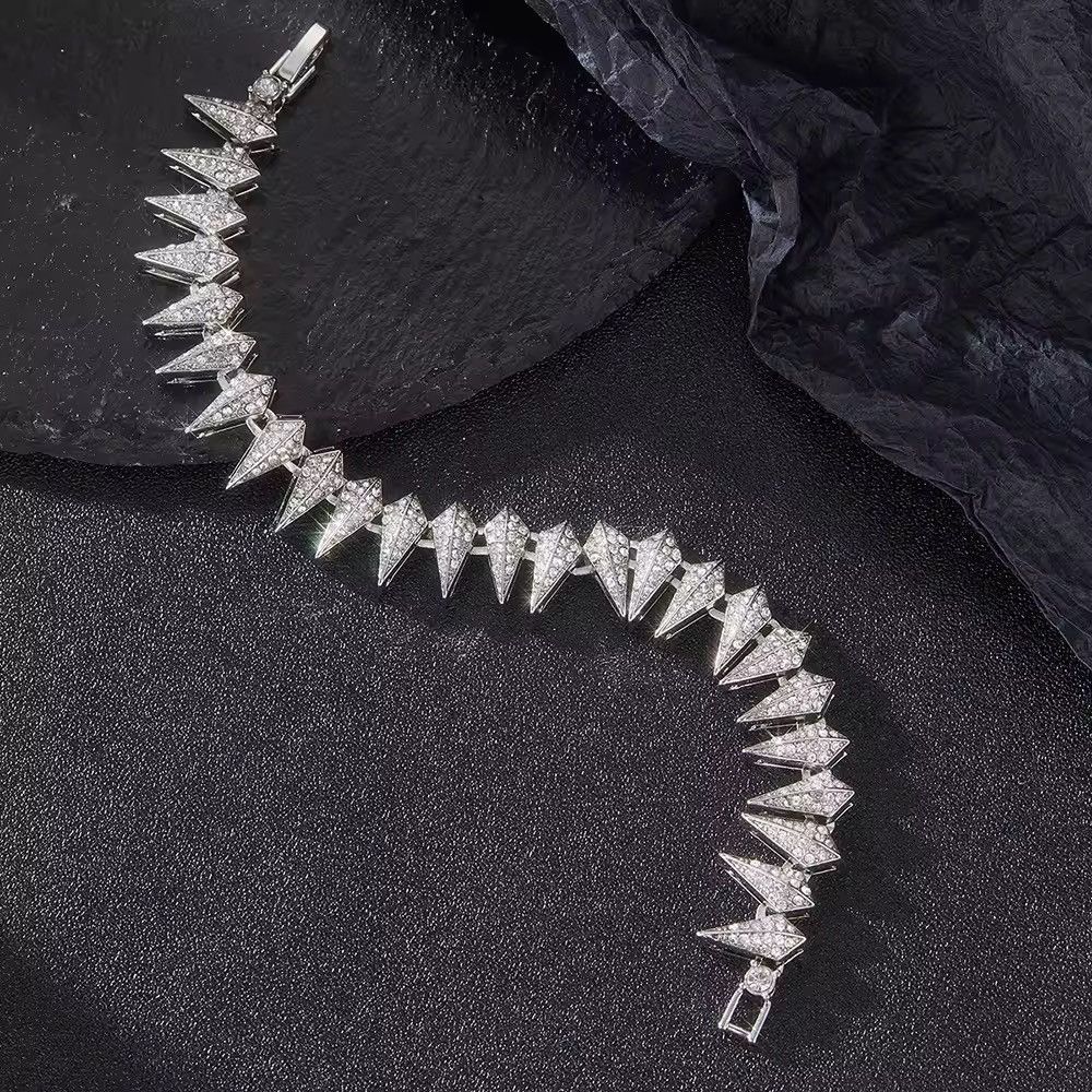 Jewelry Spike Bracelet in Silver, Men's