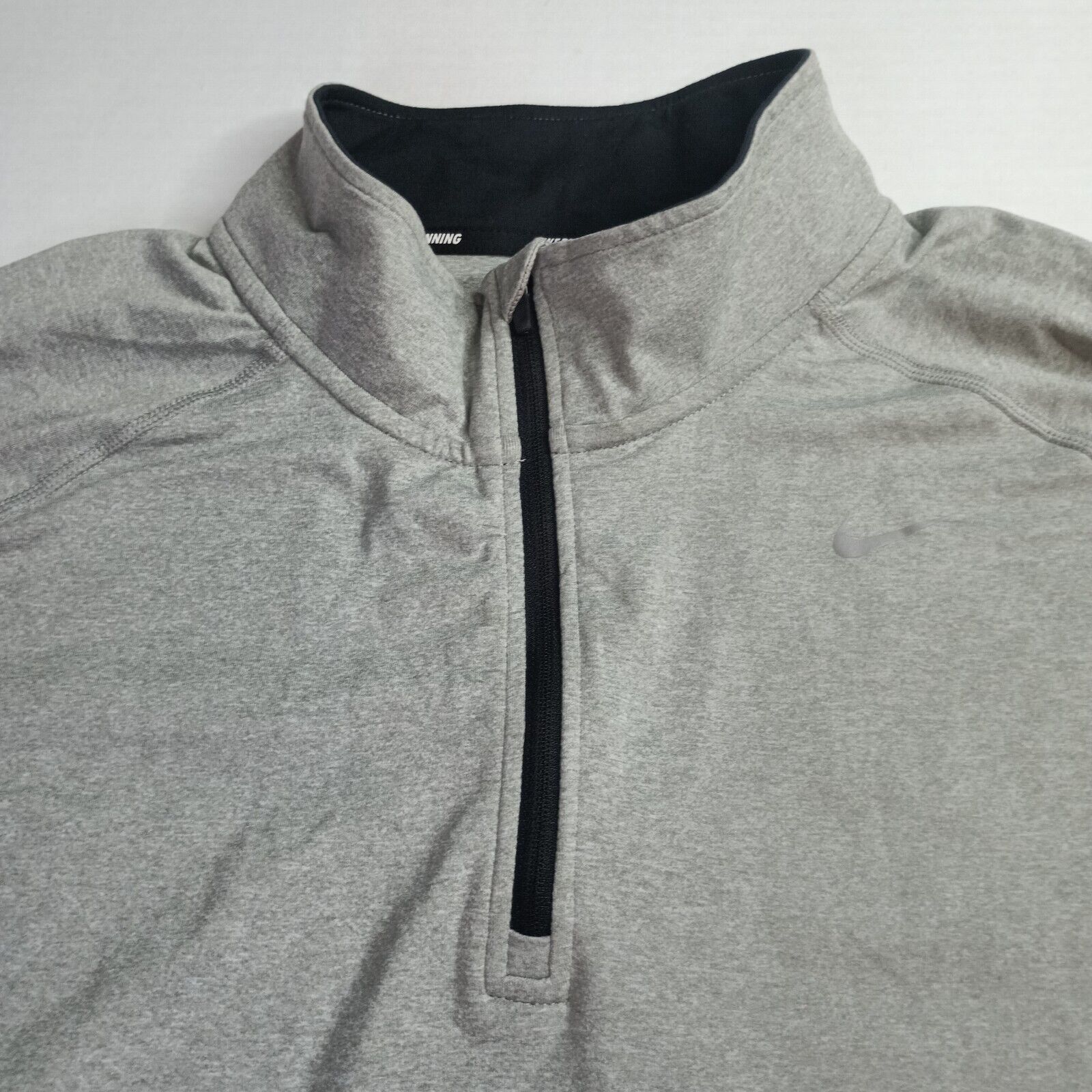 Nike Nike Running 1/4 Zip Pullover Shirt Men's 2XL Gray Dri-Fit Size US XXL / EU 58 / 5 - 3 Thumbnail