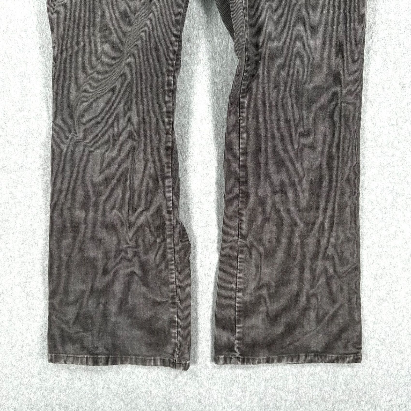Vintage St. John's Bay Chino Pants Dark Gray Women's 12P Corduroy Flat Front Bootcut Pockets Petite Boys? Size 34" / US 12 / IT 48 - 5 Thumbnail