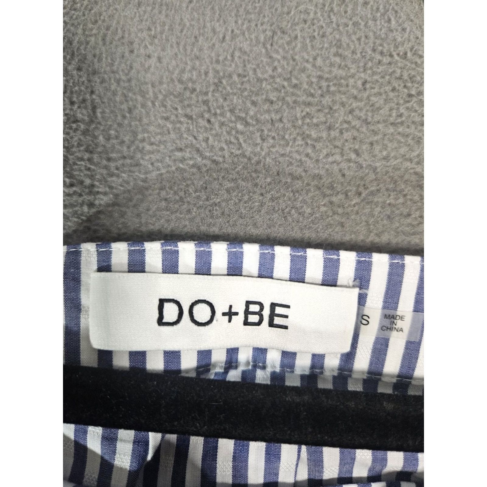 Vintage Do + Be Mini Dress Womens Small Blue Pinstripe Off The Shoulders Shift Half Slee Size S / US 4 / IT 40 - 6 Thumbnail