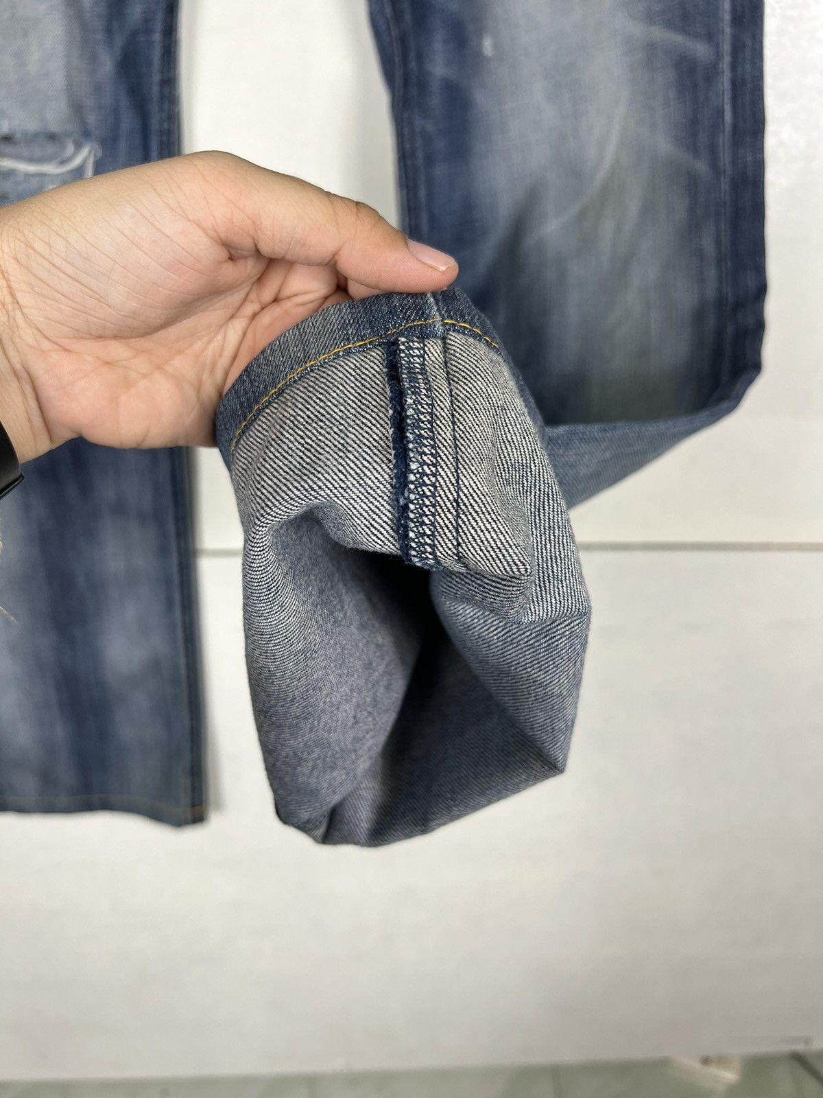 Burberry 🔥 BURBERRY BLACK LABEL DYED DISTRESSED DENIM JEANS Size US 33 - 11 Thumbnail