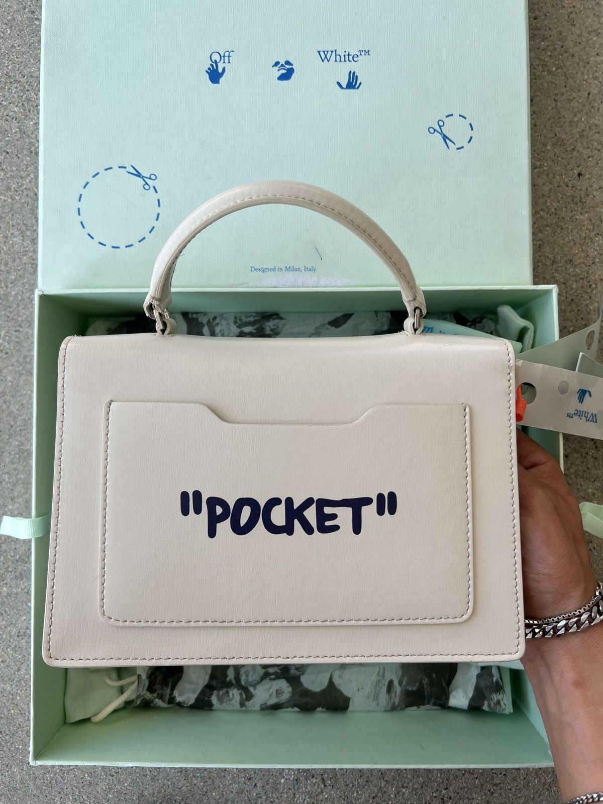 Off-White OFF-WHITE 1.4 Violet Jitney Quote "SALARY INSIDE" Bag Size ONE SIZE - 2 Thumbnail