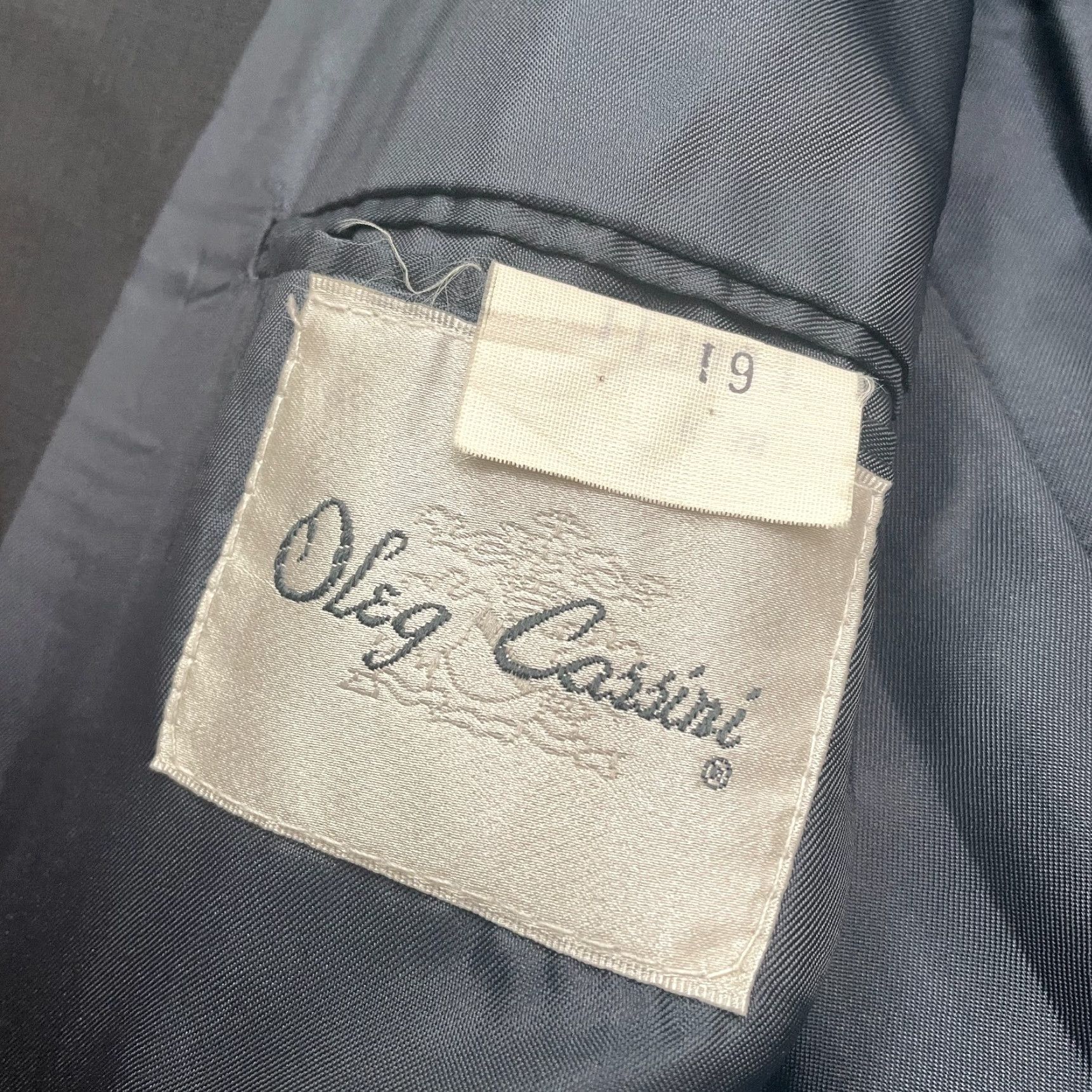 Oleg Cassini Oleg Cassini Wool Blazer Suit Jacket Mens 38R Navy Blue 3 Button Ventless Formal Blazer Jacket Size 38R - 7 Thumbnail