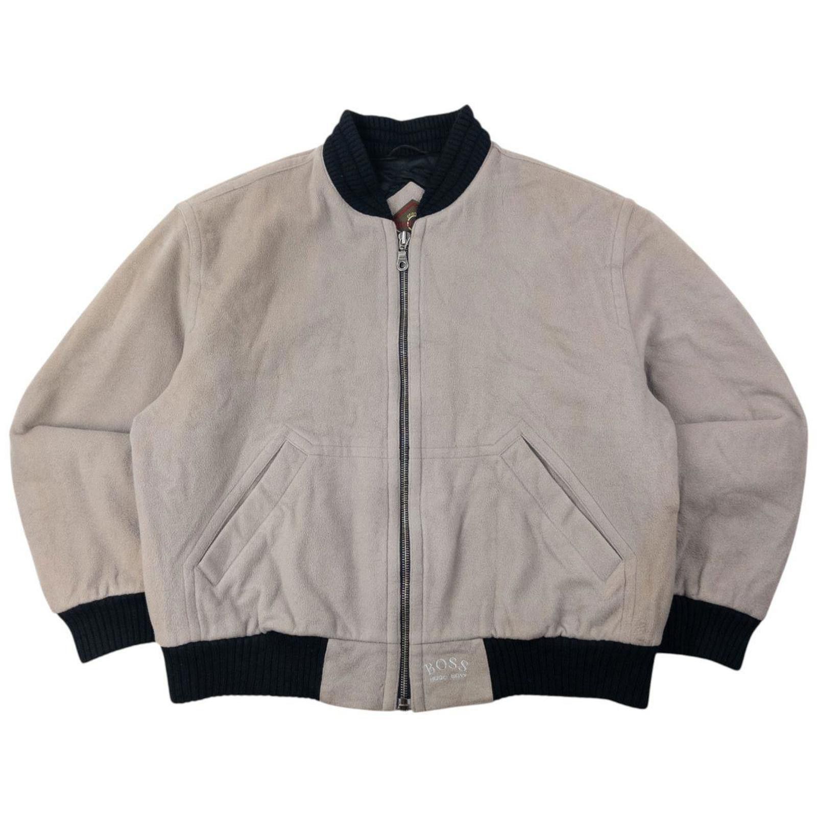 Hugo Boss Vintage 90s Hugo Boss Cashmere Bomber Jacket Size XL Size US XL / EU 56 / 4 - 1 Thumbnail
