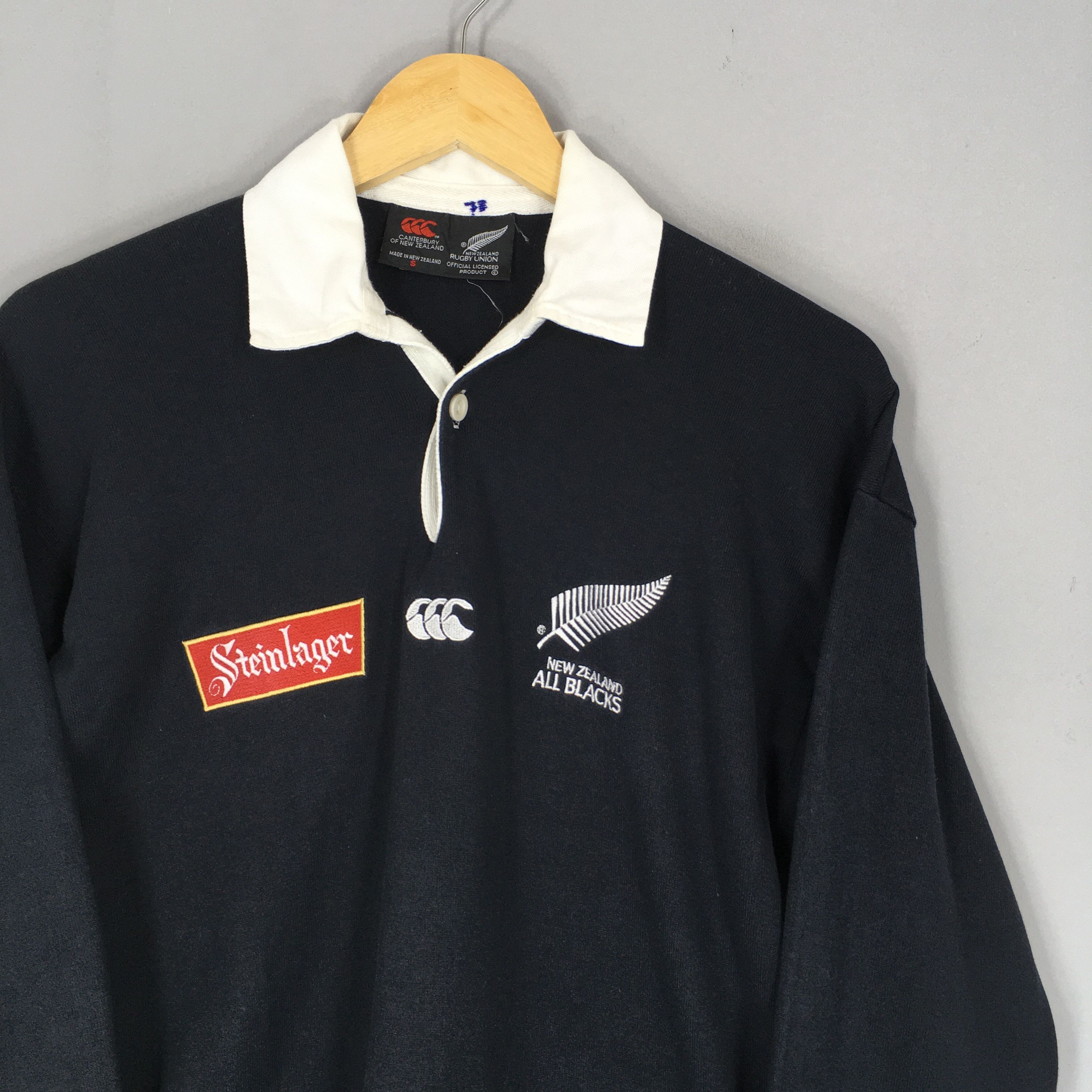 All Blacks Vintage Steinlager All Blacks Canterbury New Zealand Rugby Size US S / EU 44-46 / 1 - 2 Thumbnail