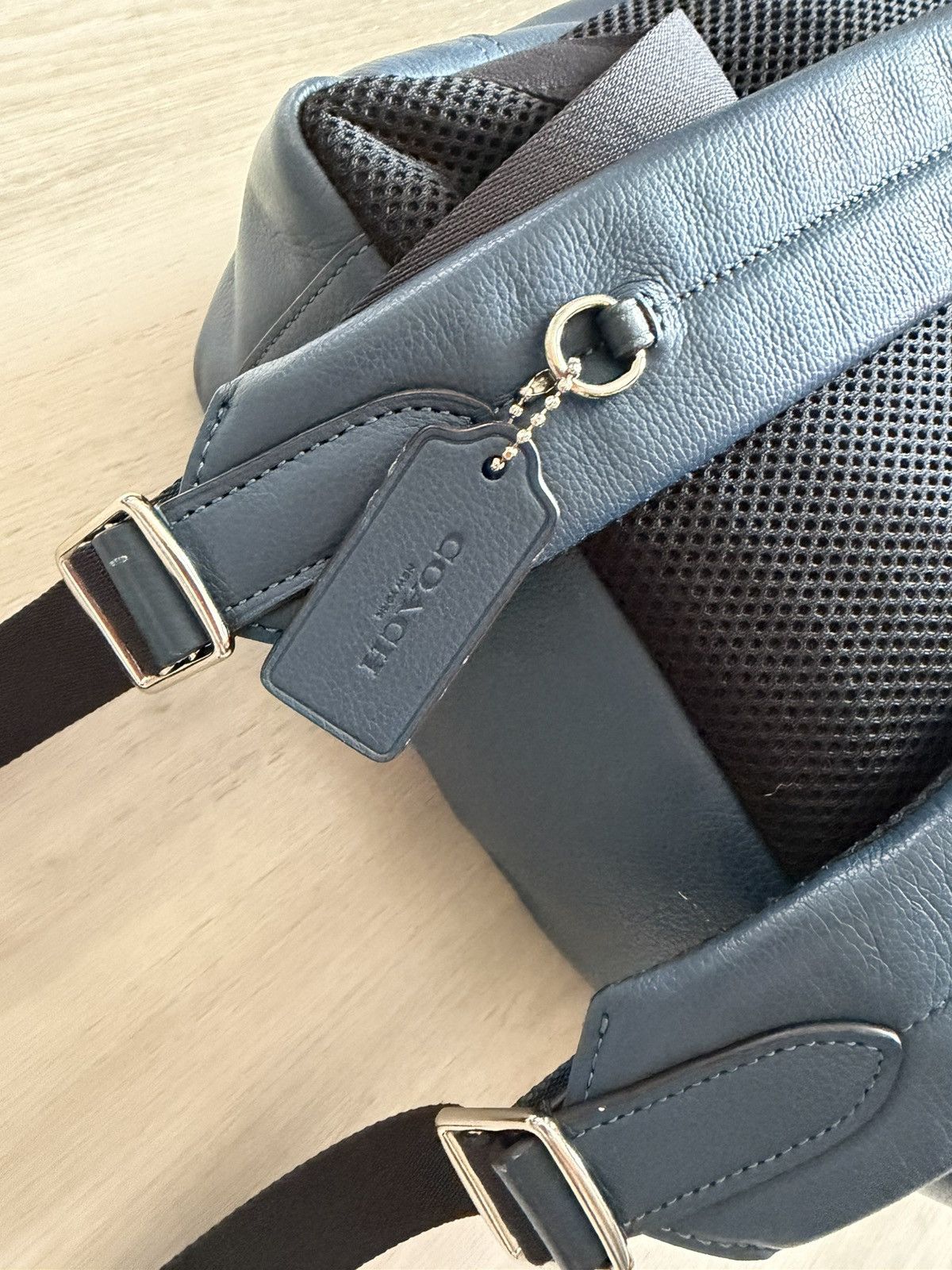 Coach Coach Charles Slim Backpack Navy Leather Used Backpack Bag Size ONE SIZE - 7 Thumbnail