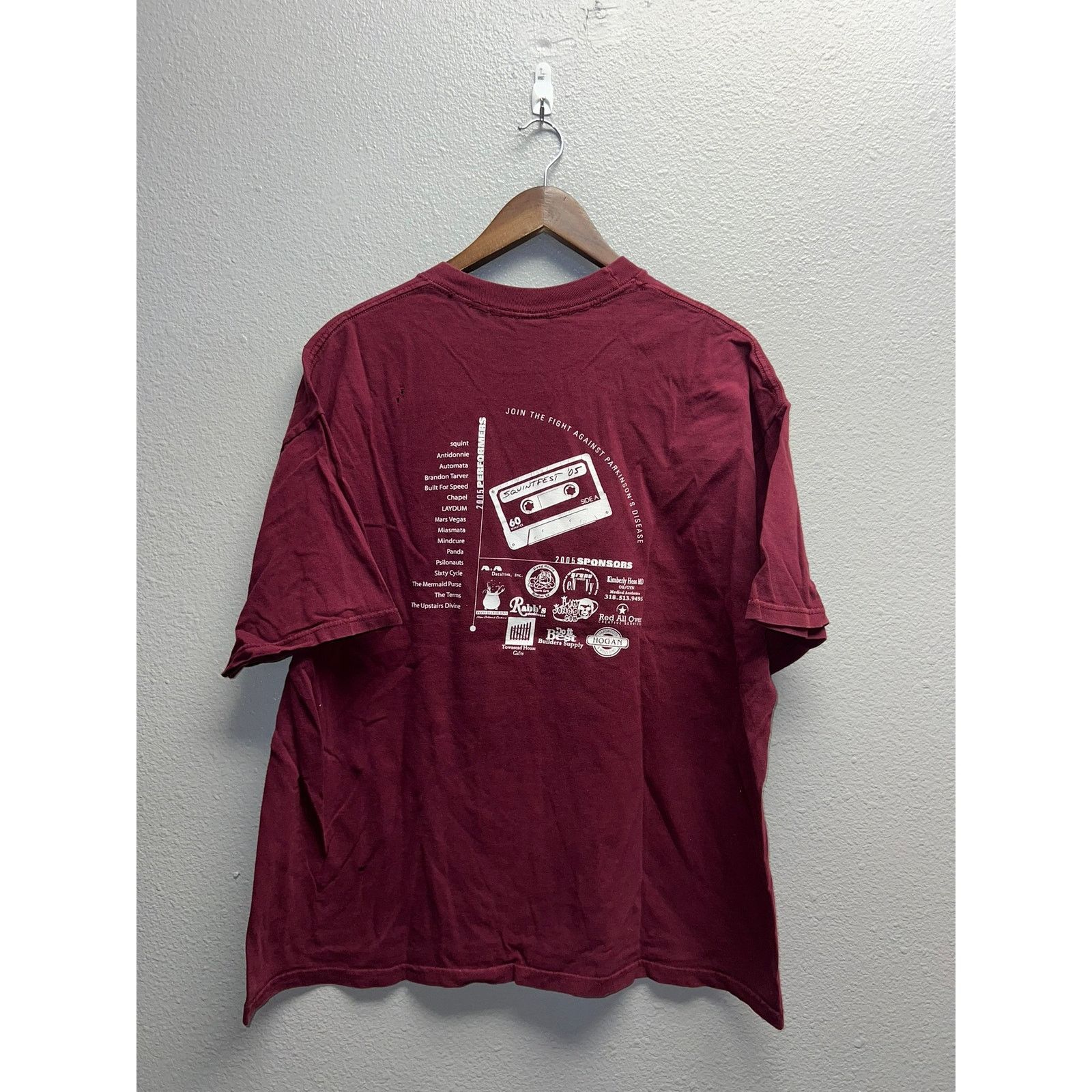 Jerzees Vintage Squintfest Shirt Squint Antidonnie Red Tour Tee VTG Size US XL / EU 56 / 4 - 5 Thumbnail