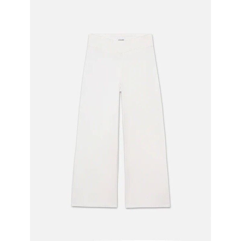 Frame Frame Jeans Womens White Jet Set Wide Leg Pull-On Stretch Hi Size 26" / US 2 / IT 38 - 3 Thumbnail