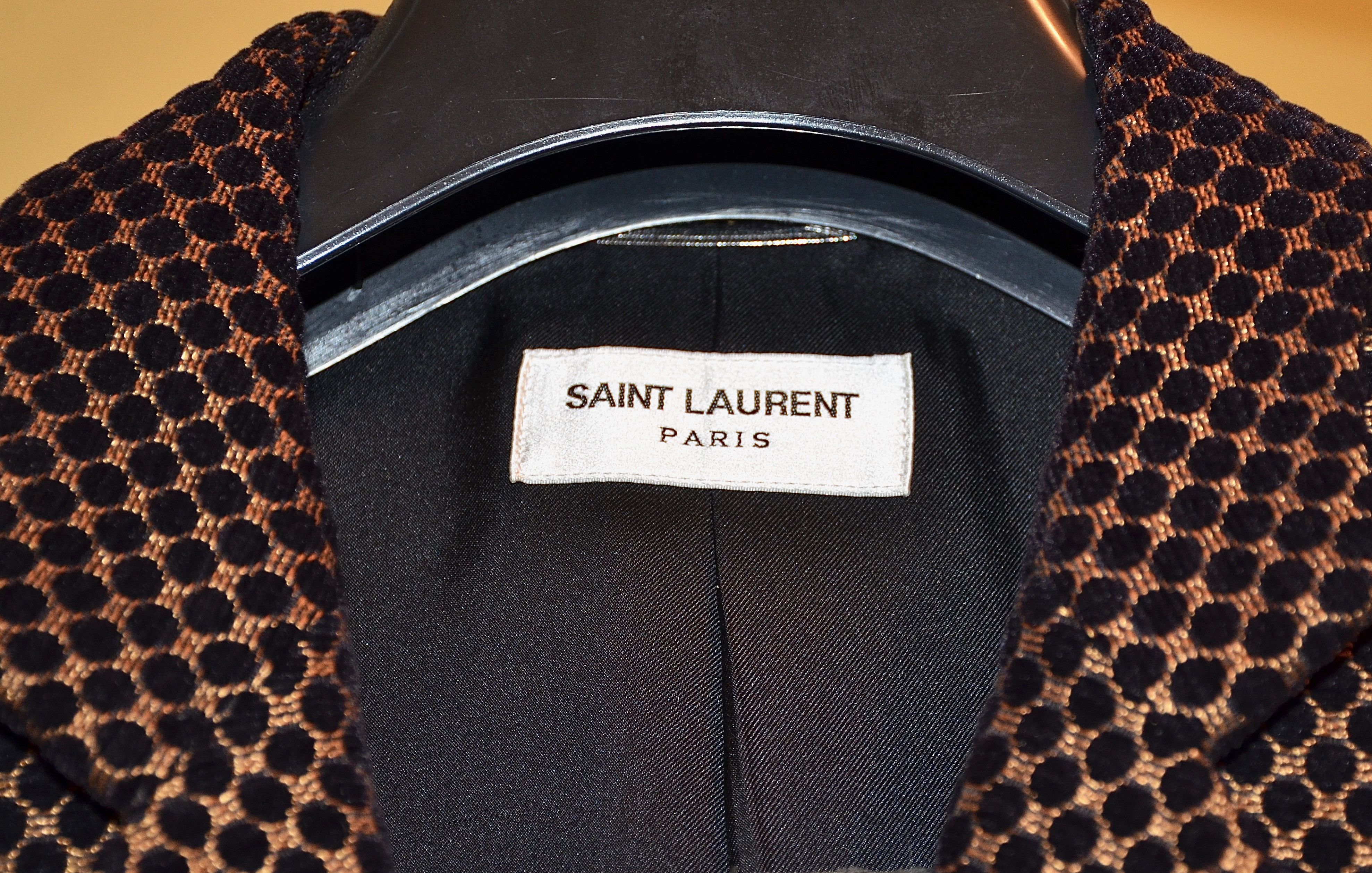 Saint Laurent Paris Saint Laurent Velvet Blazer - Gold detail - 48 - Like New Size US M / EU 48-50 / 2 - 5 Thumbnail