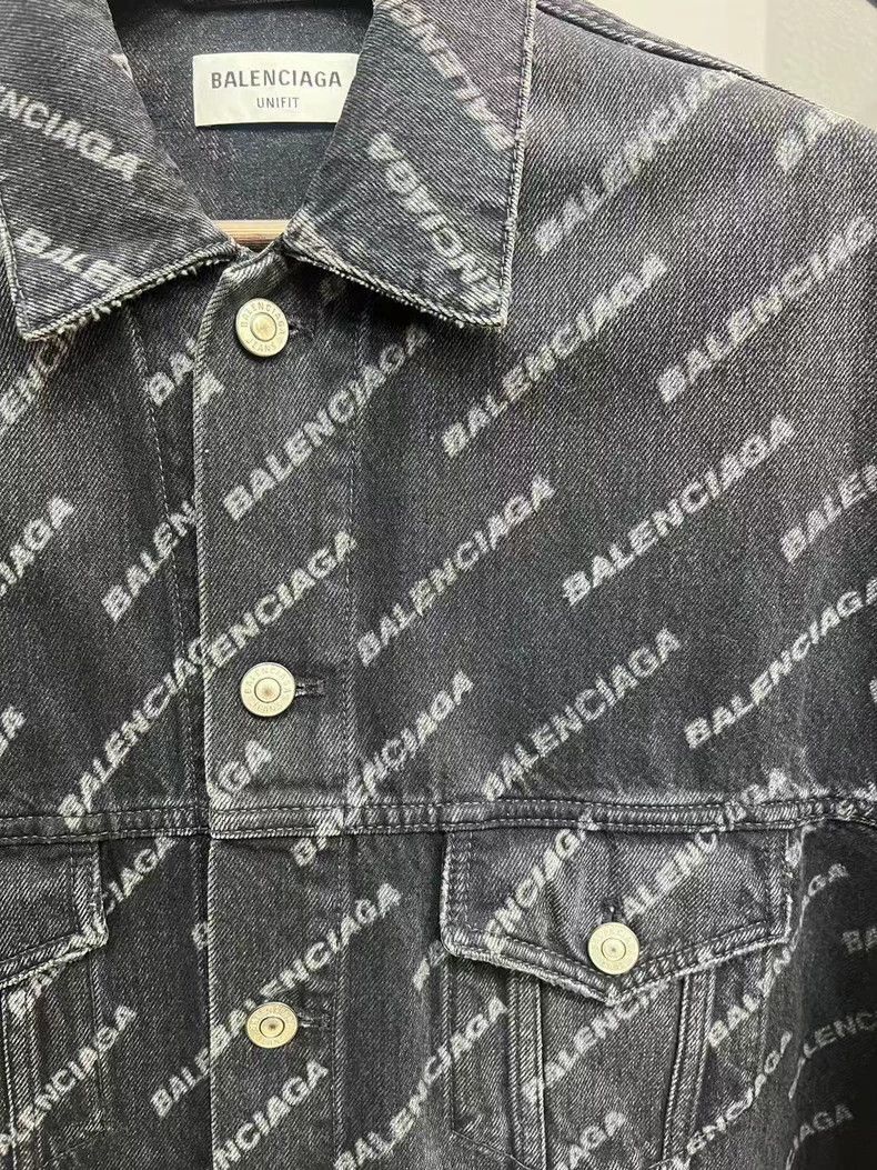 Balenciaga Balenciaga Black Print Denim Jacket-2505 Size US S / EU 44-46 / 1 - 3 Thumbnail