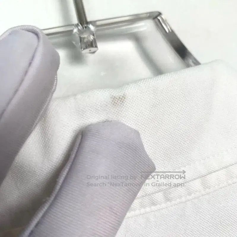 Burberry Burberry White Cotton Women's Shirt with Stripe. Size L / US 10 / IT 46 - 8 Thumbnail