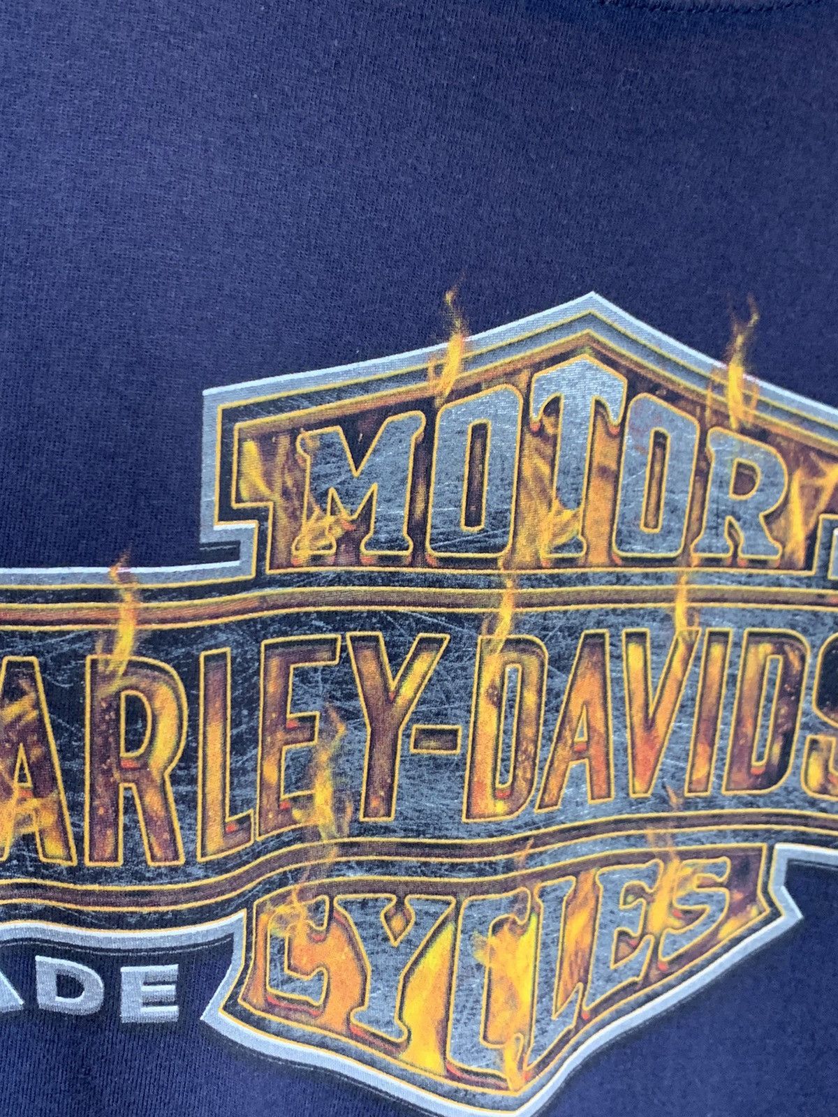 Harley Davidson *RARE* Vintage 90’s Harley Davidson Flame Hollywood T-Shirt Size US XL / EU 56 / 4 - 5 Thumbnail