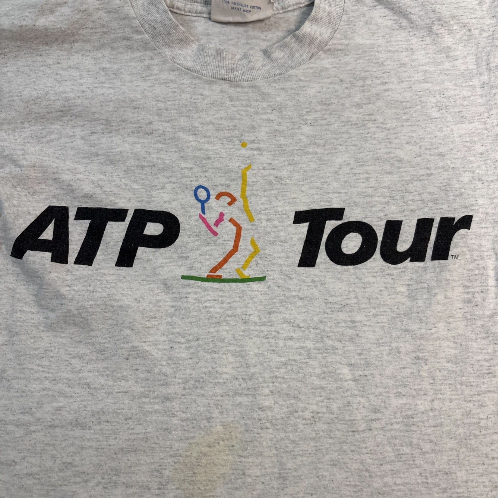 Logo 7 VINTAGE 90s ATP Tour Tennis Logo Shirt Gray M Men’s Med Shirt Size US M / EU 48-50 / 2 - 2 Thumbnail