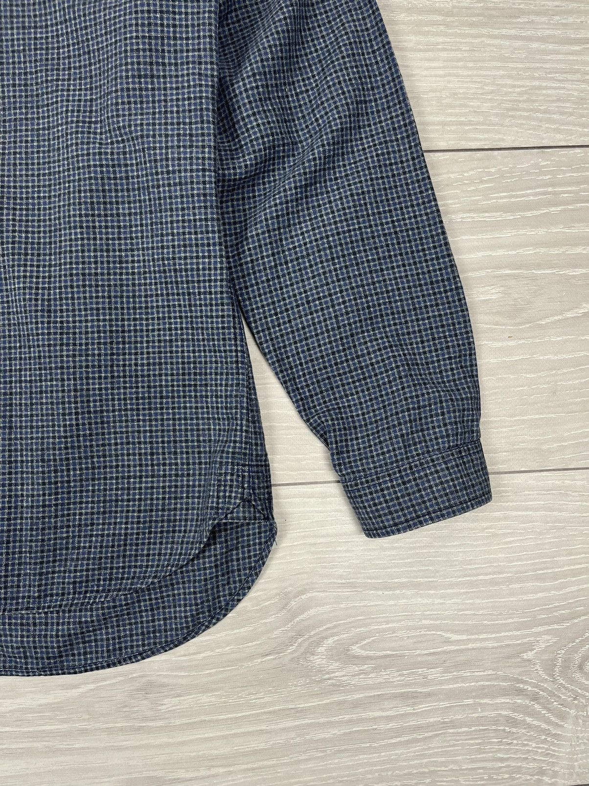Oliver Spencer Oliver Spencer Grey Cotton Flannel Button Shirt Size US L / EU 52-54 / 3 - 8 Thumbnail