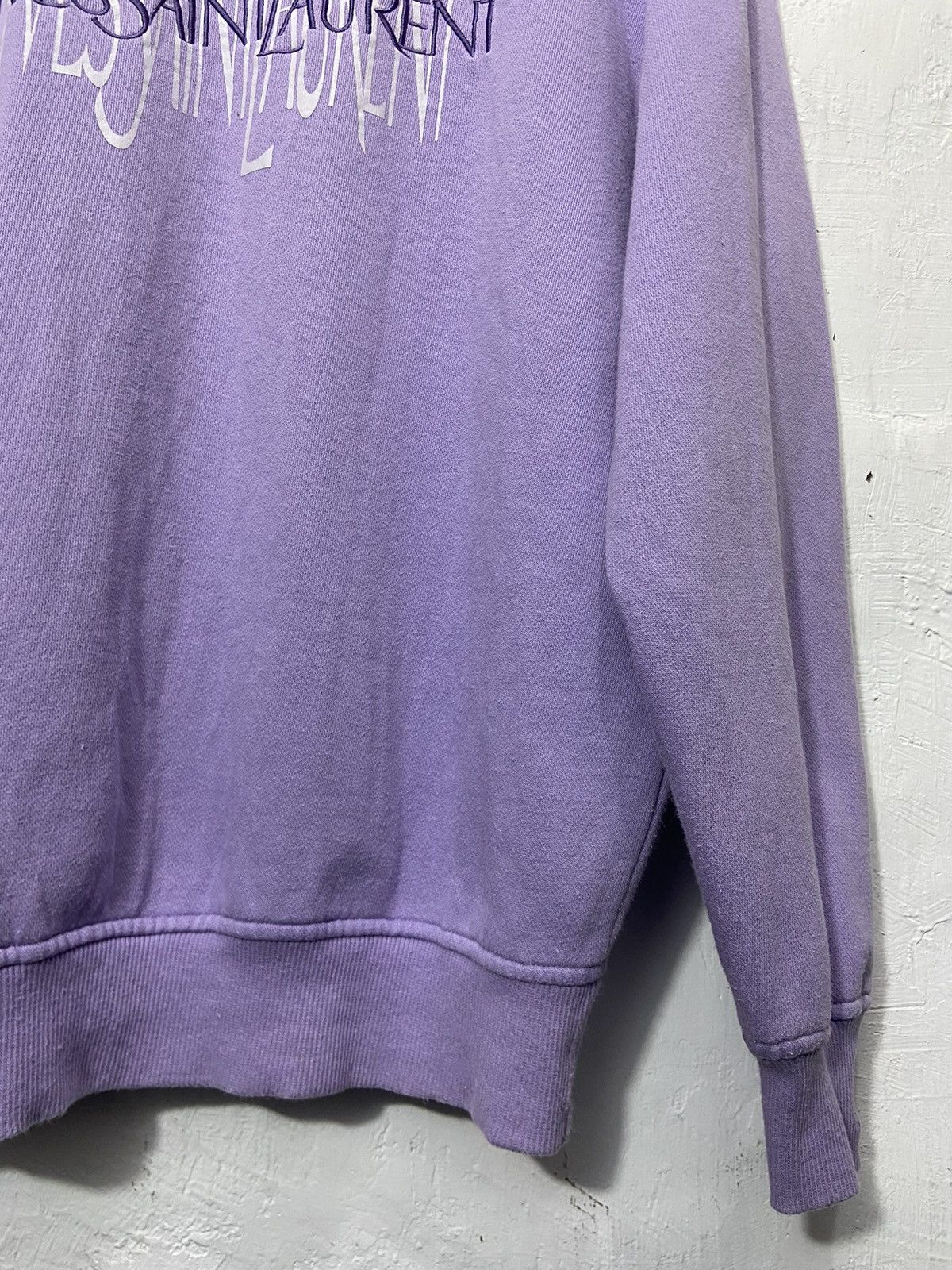 Vintage × Yves Saint Laurent YSL Logo Embroidered Speel Out Sweatshirt Size US L / EU 52-54 / 3 - 17 Thumbnail